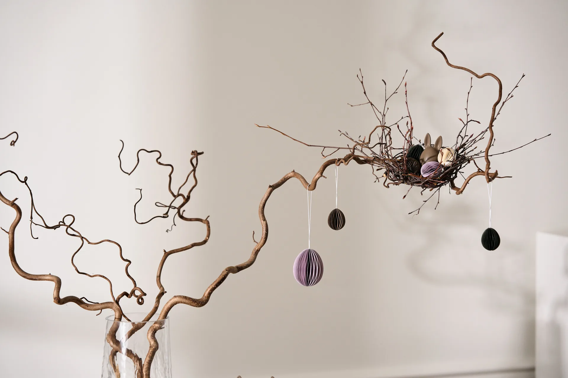 Ovoid ペーパーイースター デコレーション small 4 cm, White DBKD | ディービーケーディー