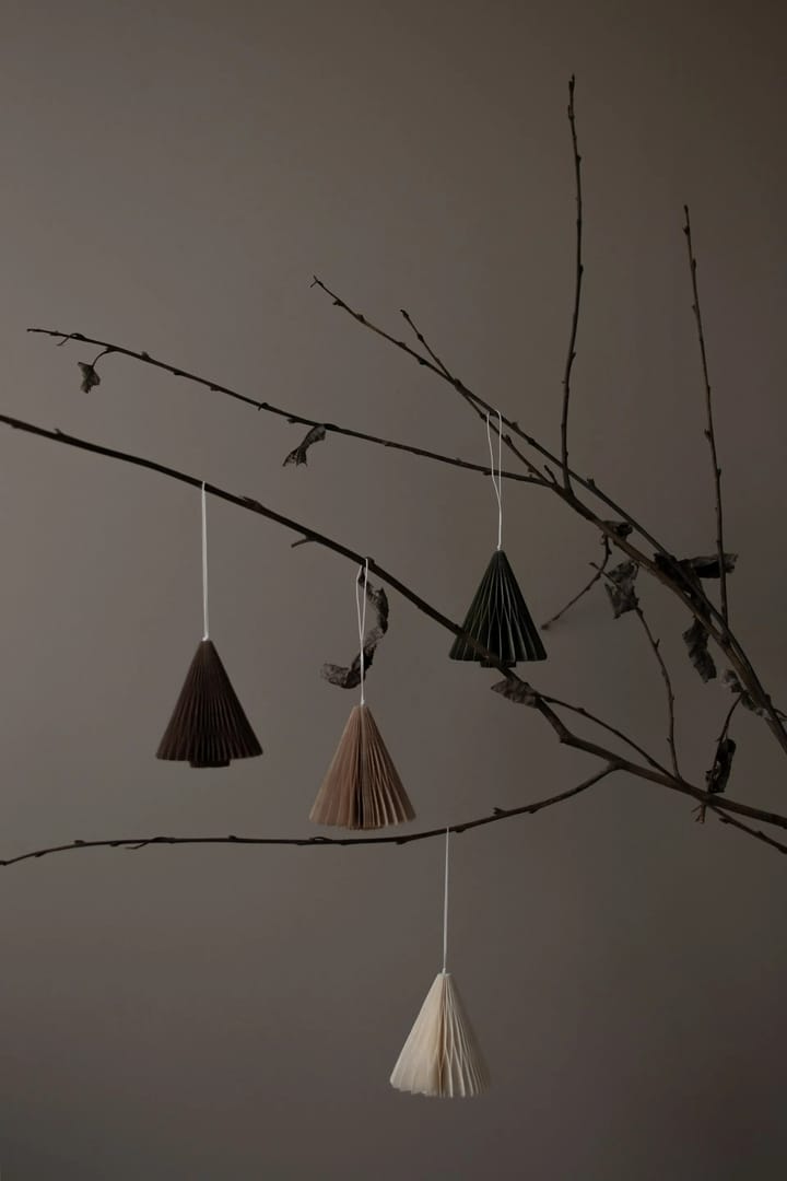 Paper tree ハンギングクリスマスデコレーション 7 cm, Brown DBKD | ディービーケーディー