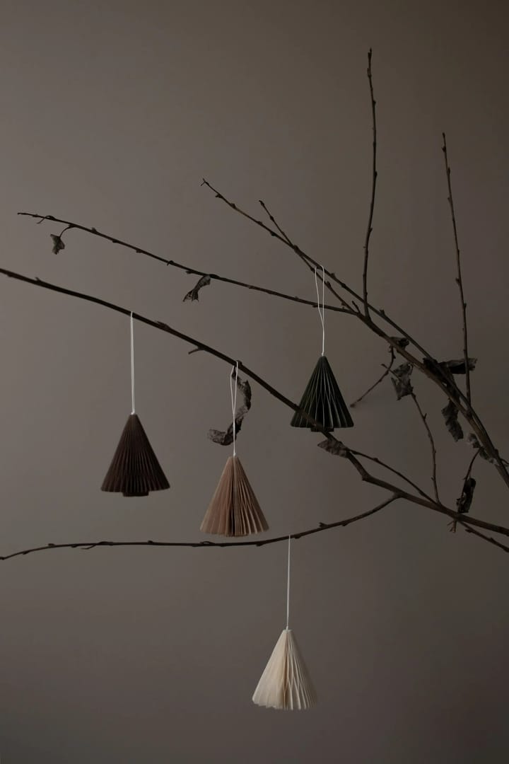 Paper tree ハンギングクリスマスデコレーション 7 cm - Sand - DBKD | ディービーケーディー