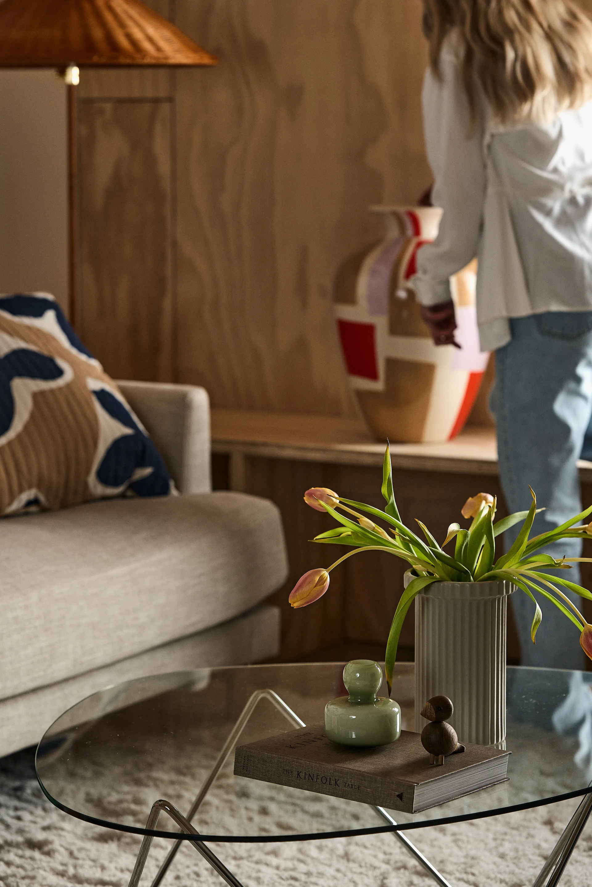 Stripe 植木鉢 ラージ 22 cm, Sandy mole DBKD | ディービーケーディー