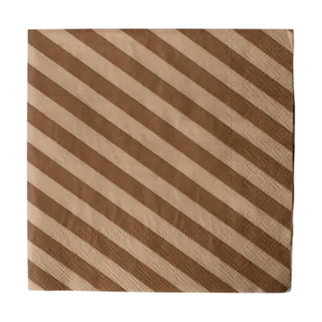 Stripe ペーパーナプキン 33x33 cm 20枚 - Nougat - DBKD | ディービーケーディー