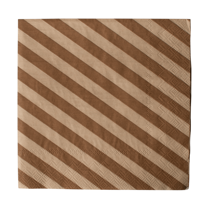 Stripe ペーパーナプキン 33x33 cm 20枚 - Nougat - DBKD | ディービーケーディー