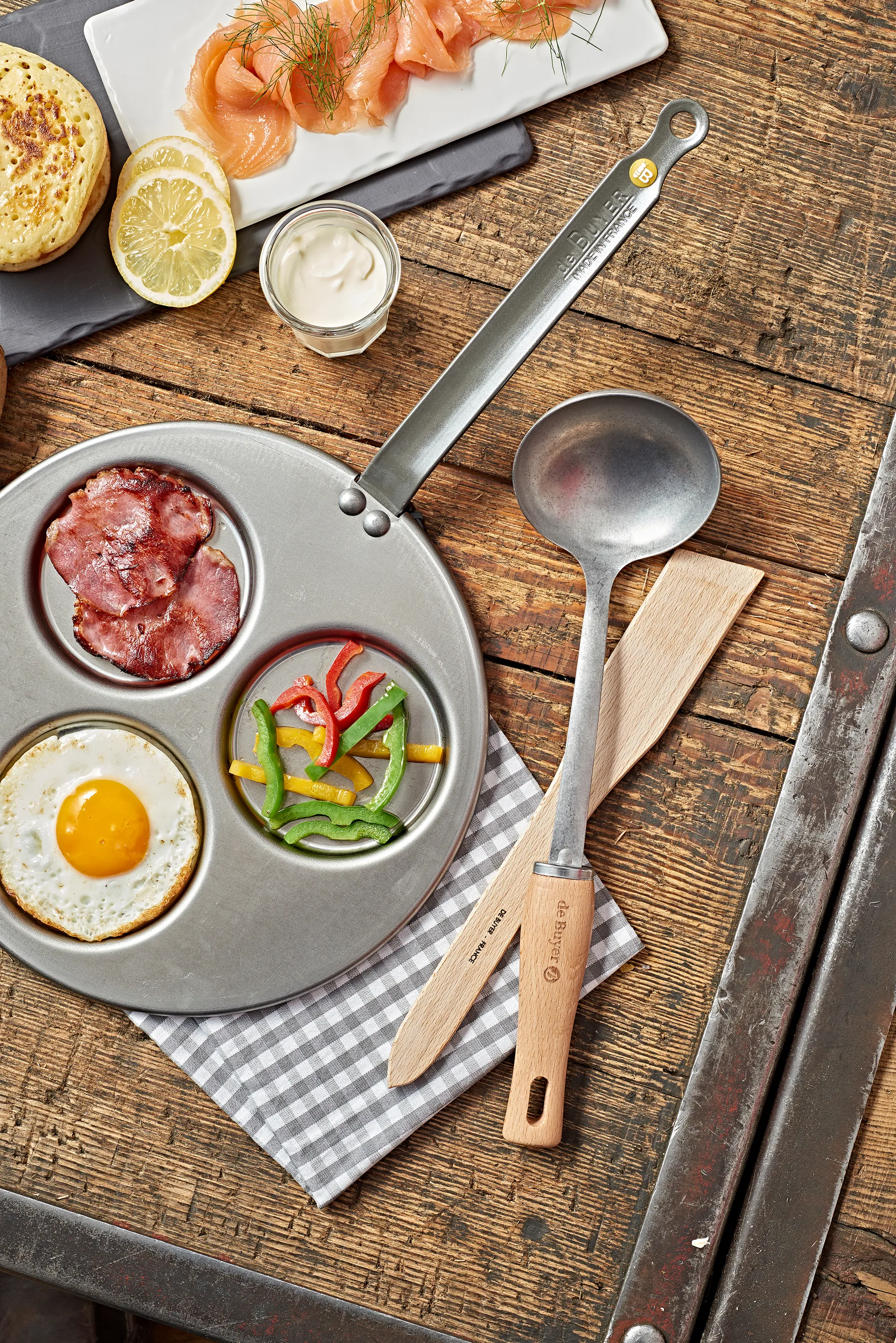 De Buyer B Bois soup おたま & ウッドハンドル, Stainless steel De Buyer | デバイヤー