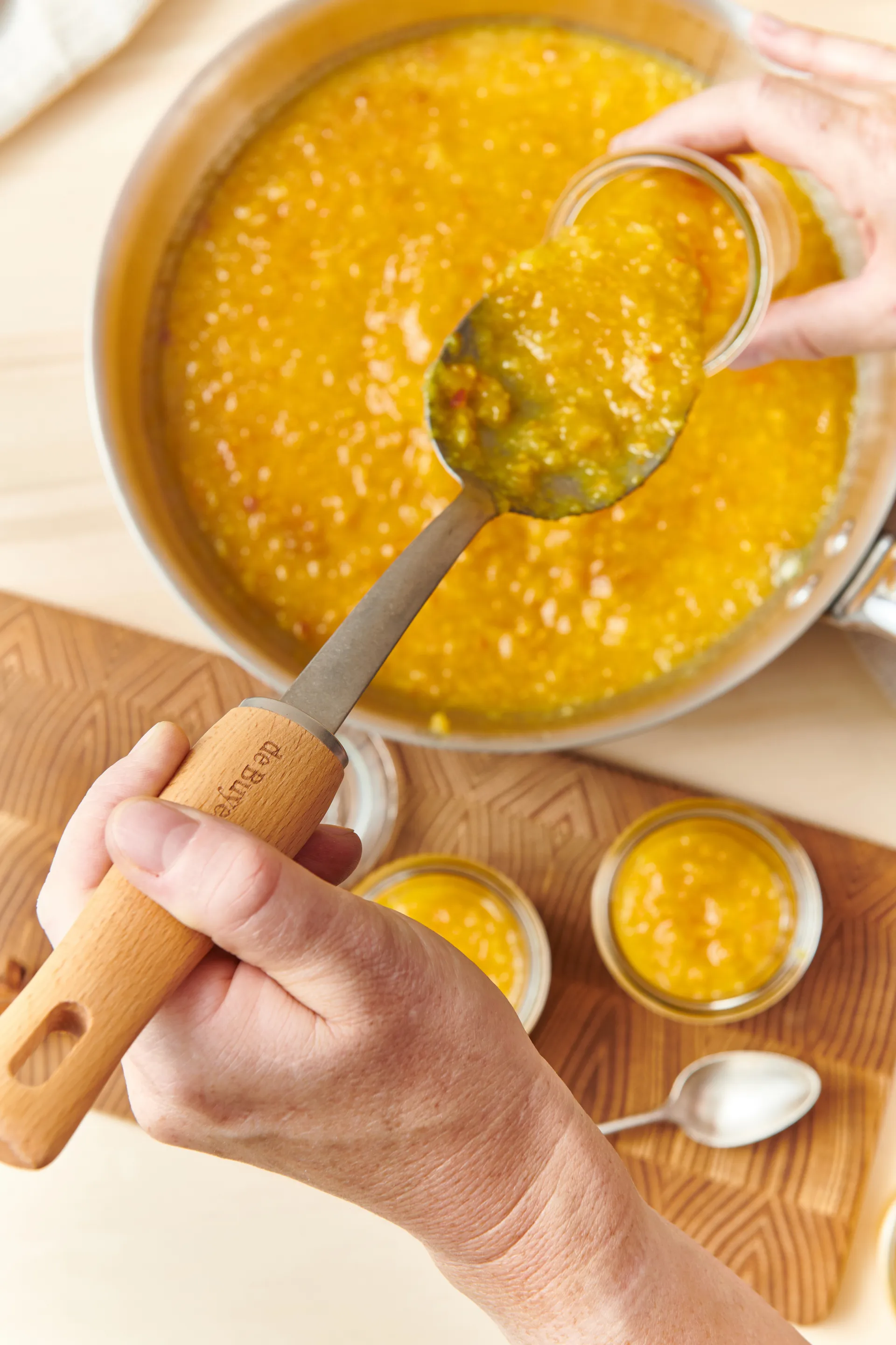 De Buyer B Bois サービングスプーン & ウッドハンドル, Stainless steel De Buyer | デバイヤー