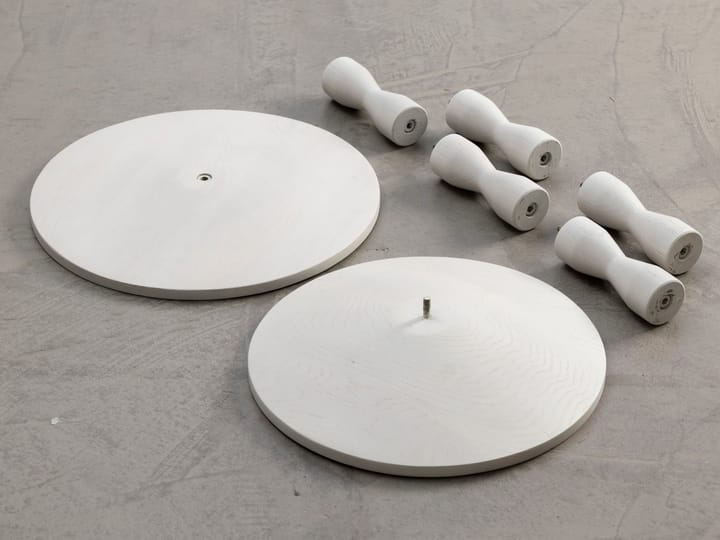 ペデスタル テーブル Ø31x67.5 cm, Stained white grey Design House Stockholm | デザインハウス ストックホルム