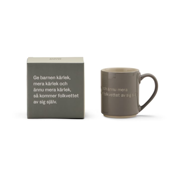 Astrid Lindgren マグ, Give the children love, grey-swedish Design House Stockholm | デザインハウス ストックホルム