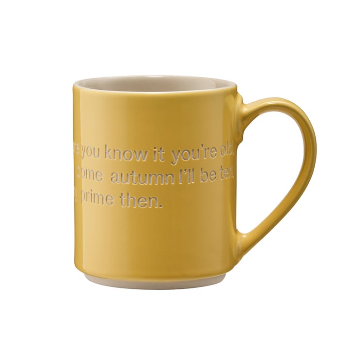 Astrid Lindgren マグ, Oh yes, time flies - yellow-english - Design House Stockholm | デザインハウス ストックホルム