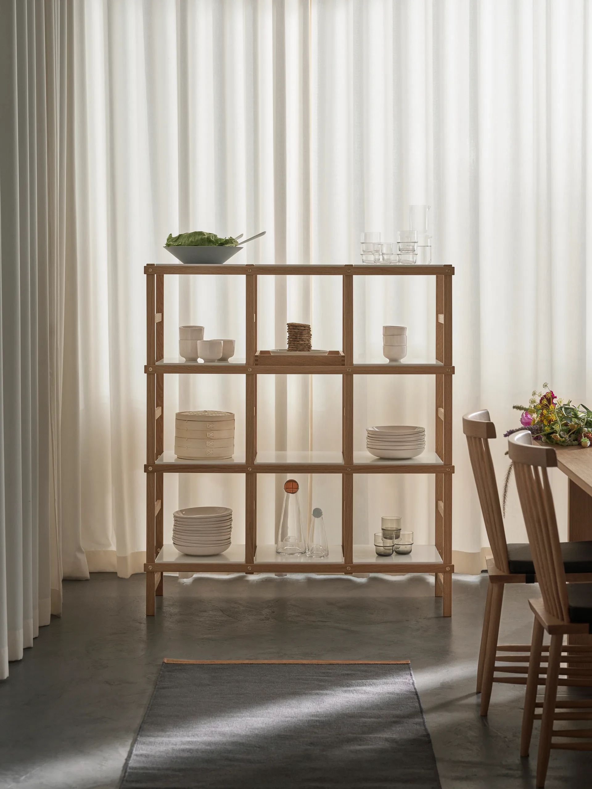 Frame シェルフ high, oak-white Design House Stockholm | デザインハウス ストックホルム