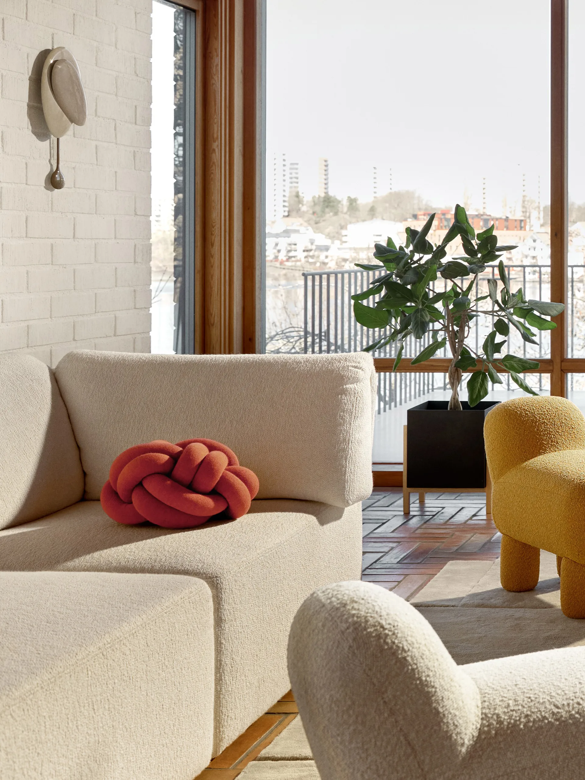 Knot ピロー, Orange red Design House Stockholm | デザインハウス ストックホルム