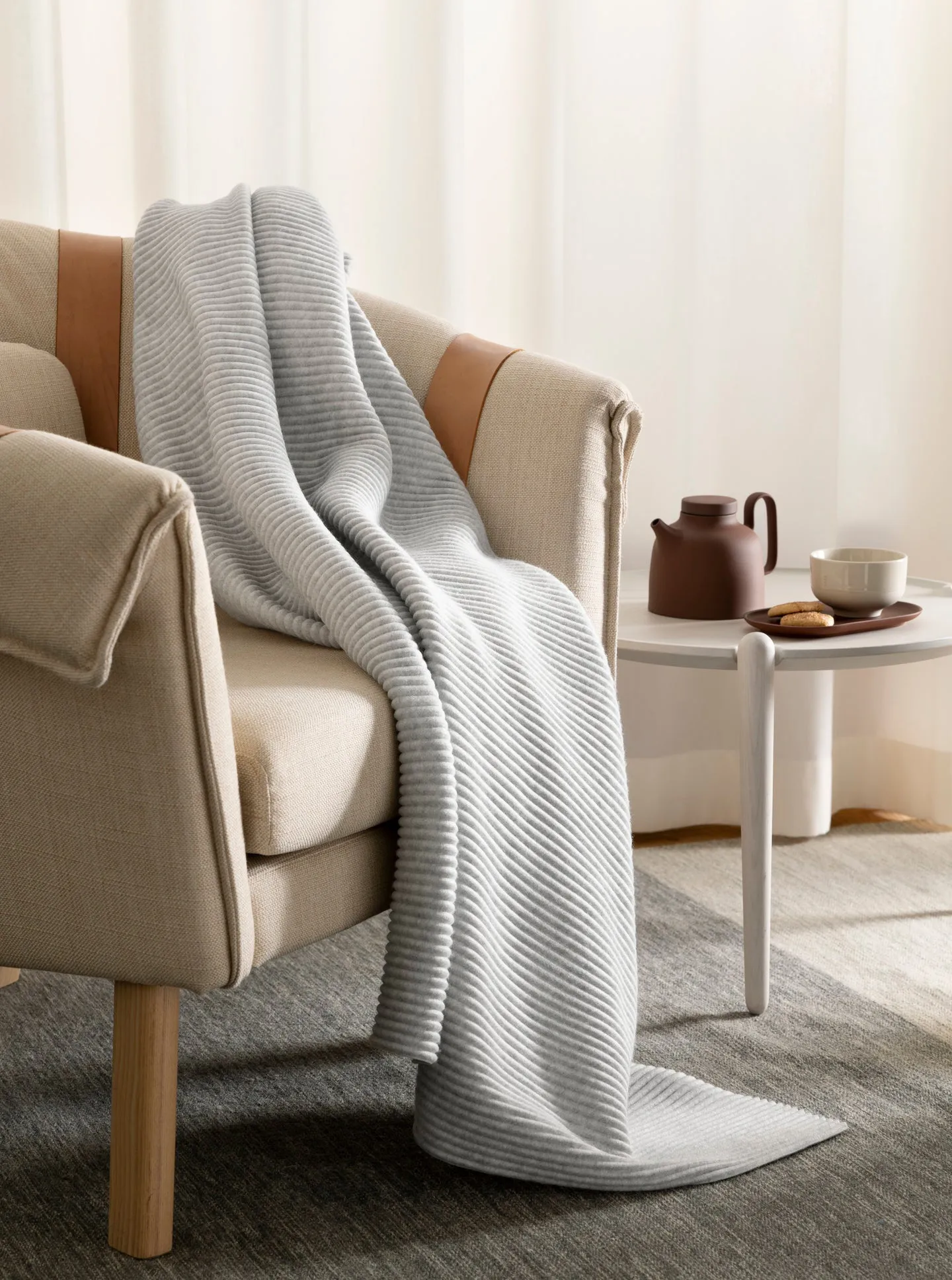 Pleece スロー 140x160 cm, Light grey Design House Stockholm | デザインハウス ストックホルム