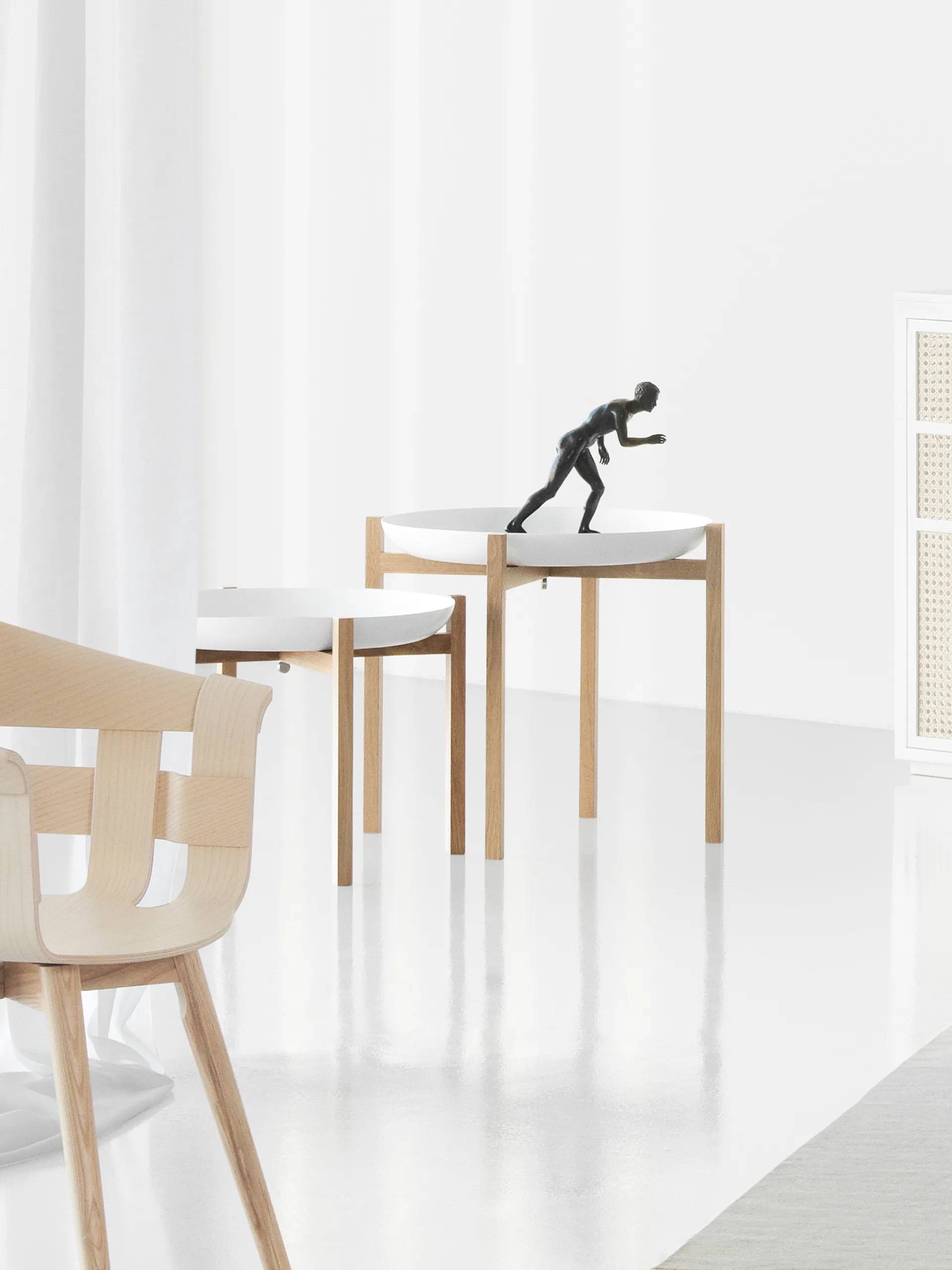Tablo テーブル Set サイドテーブル, Low white Design House Stockholm | デザインハウス ストックホルム