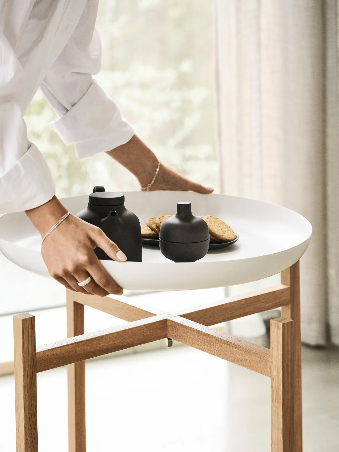 Tablo テーブル Set サイドテーブル, Low white Design House Stockholm | デザインハウス ストックホルム