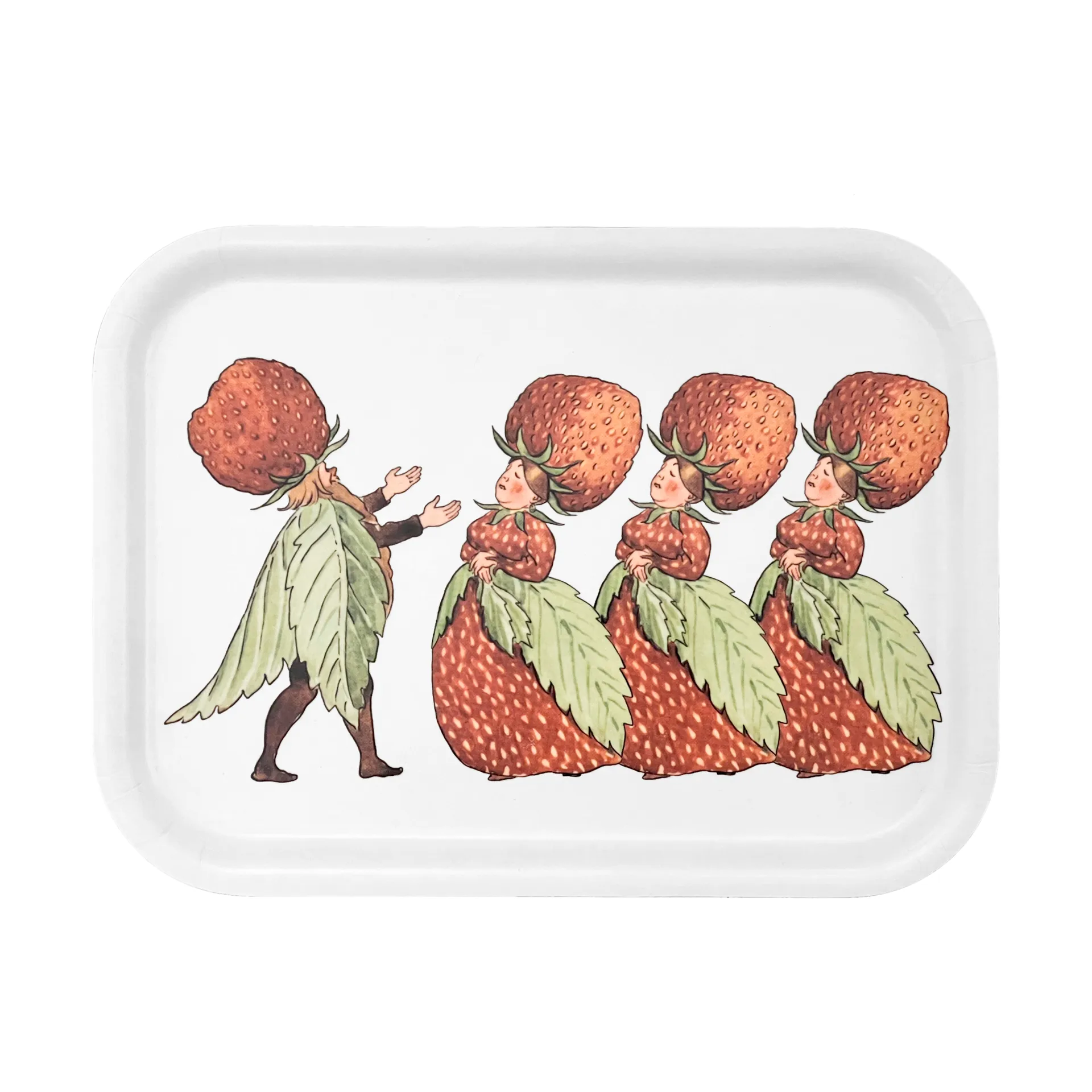 The Strawberry Family トレイ 20x27 cm, White Design House Stockholm | デザインハウス ストックホルム