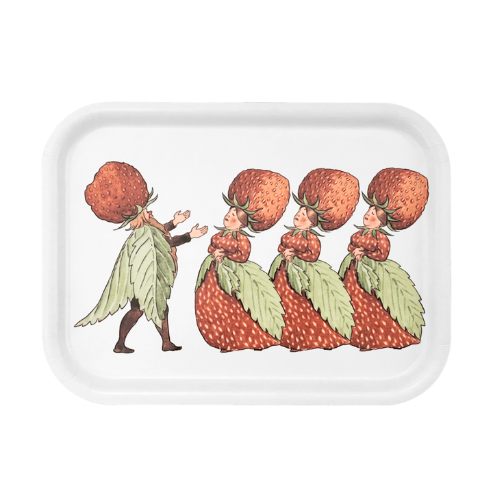 The Strawberry Family トレイ 20x27 cm - White - Design House Stockholm | デザインハウス ストックホルム