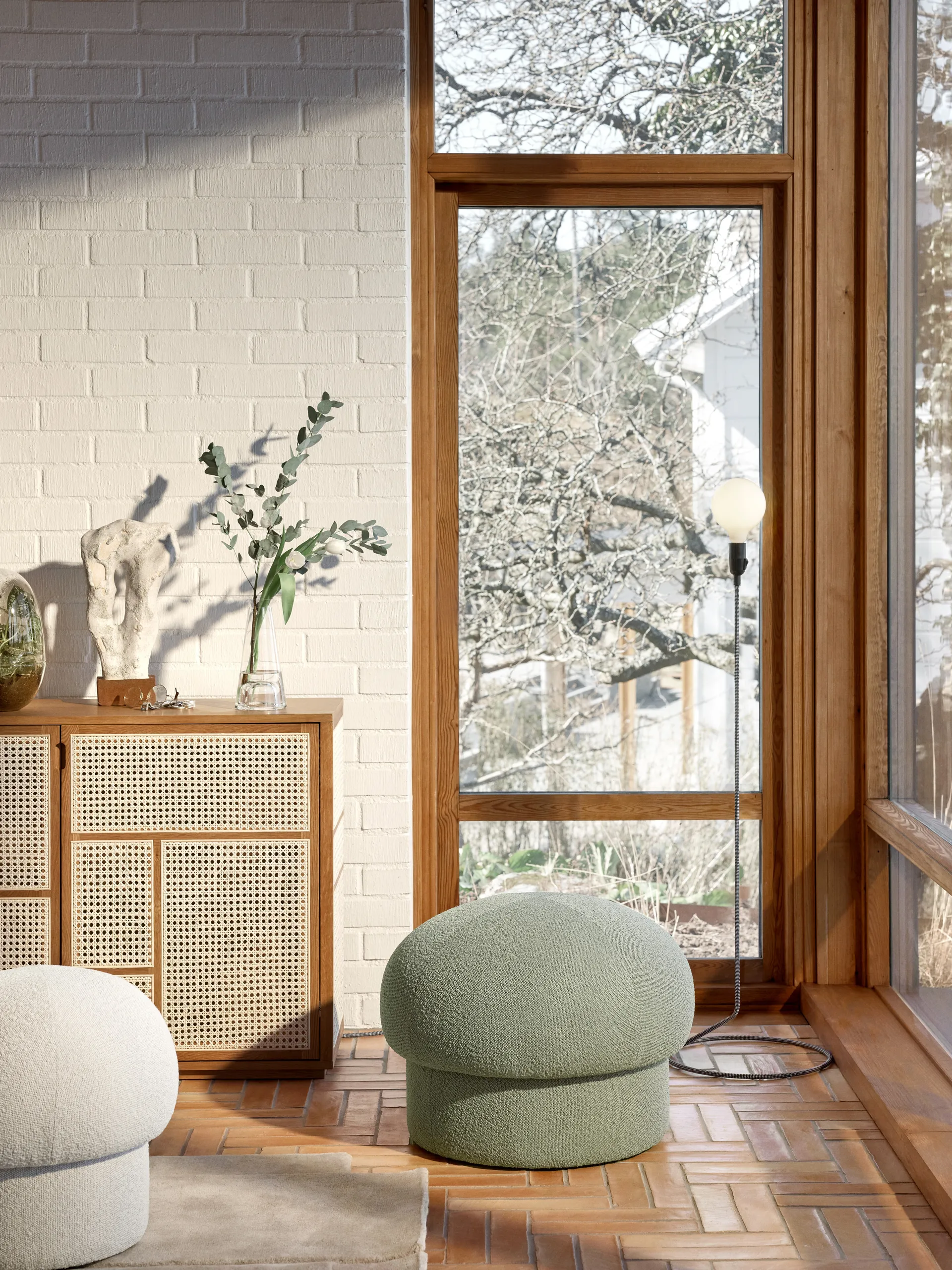 Uno プーフ Ø50 cm, Cream Design House Stockholm | デザインハウス ストックホルム