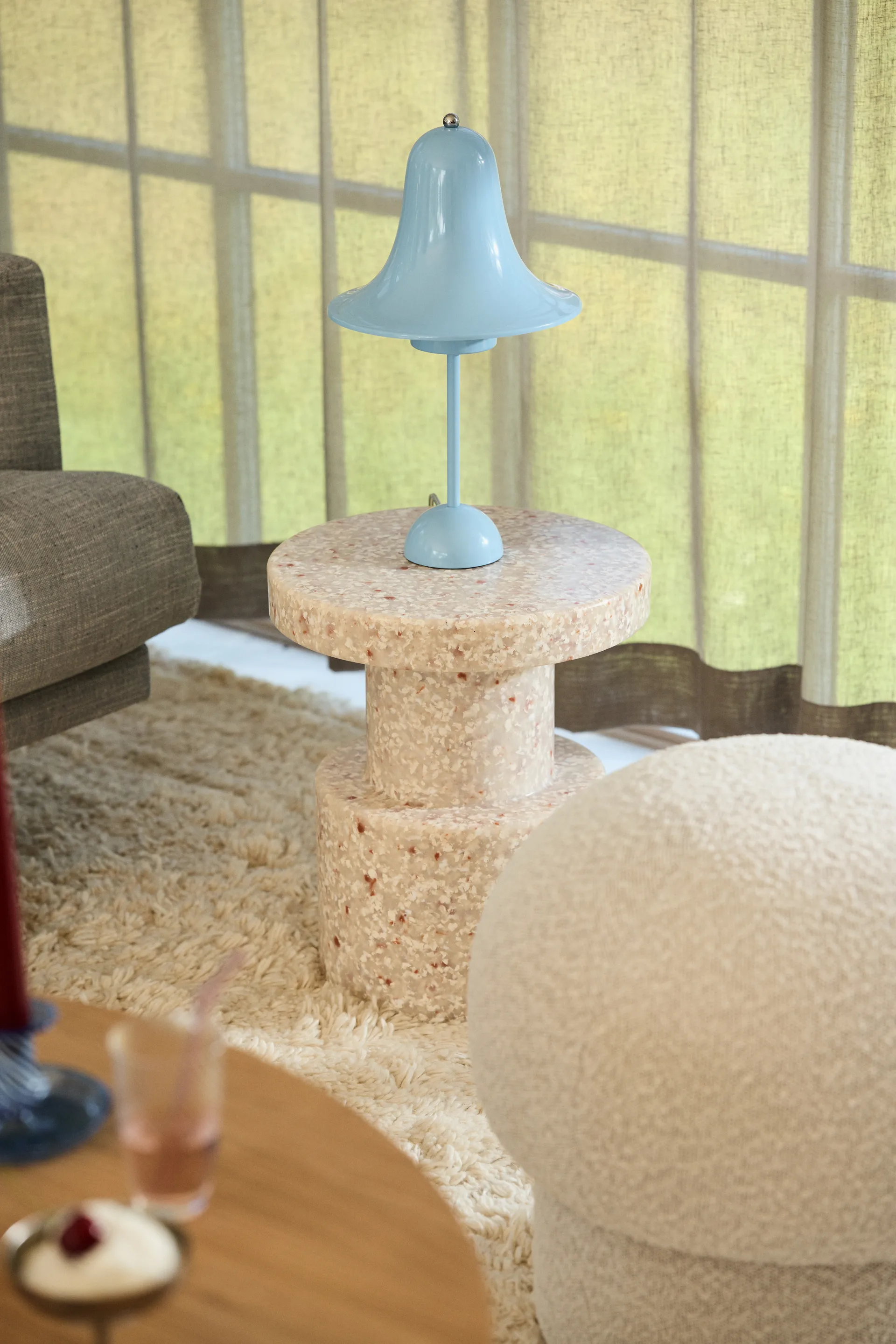 Uno プーフ Ø50 cm, Cream Design House Stockholm | デザインハウス ストックホルム