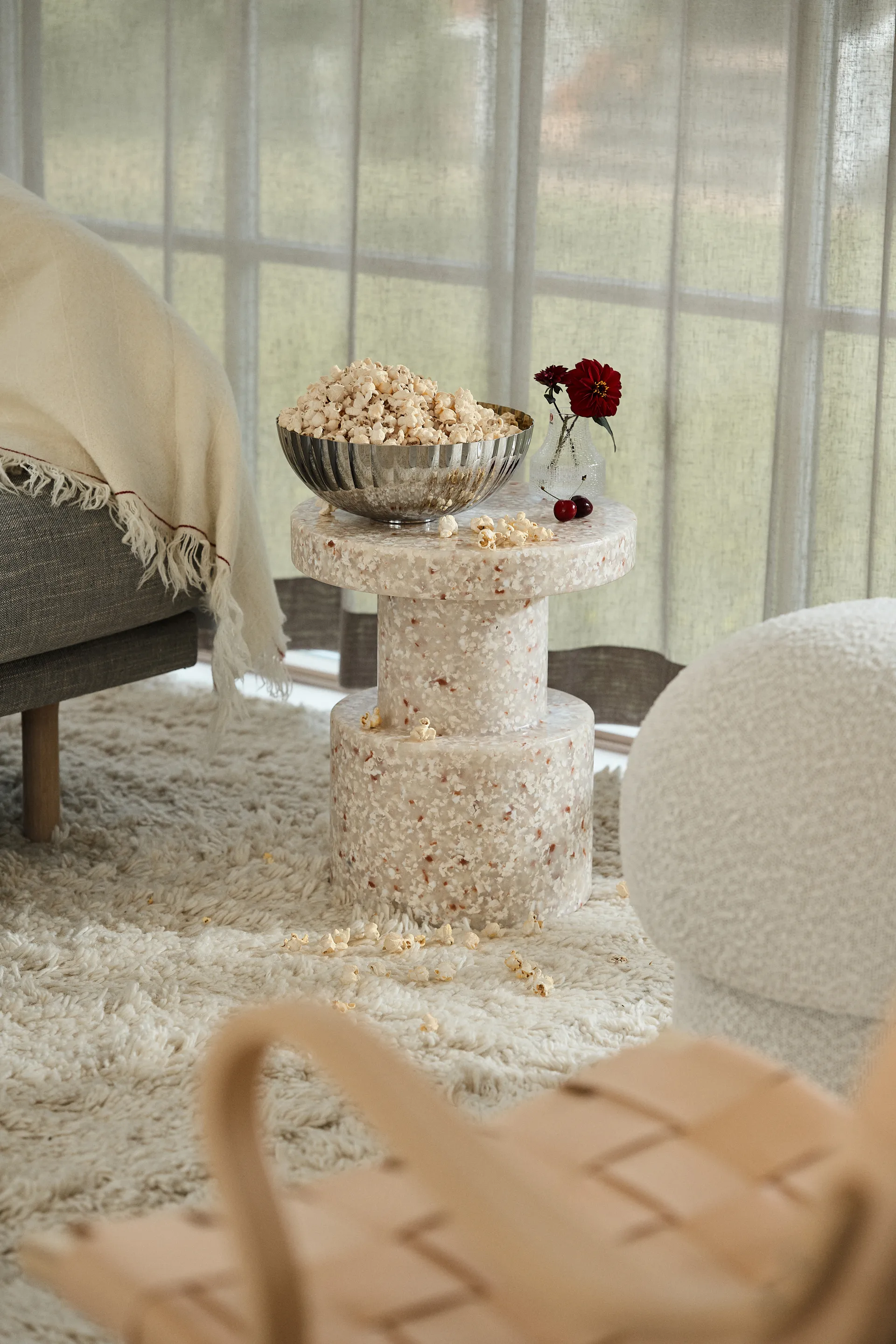 Uno プーフ Ø50 cm, Cream Design House Stockholm | デザインハウス ストックホルム