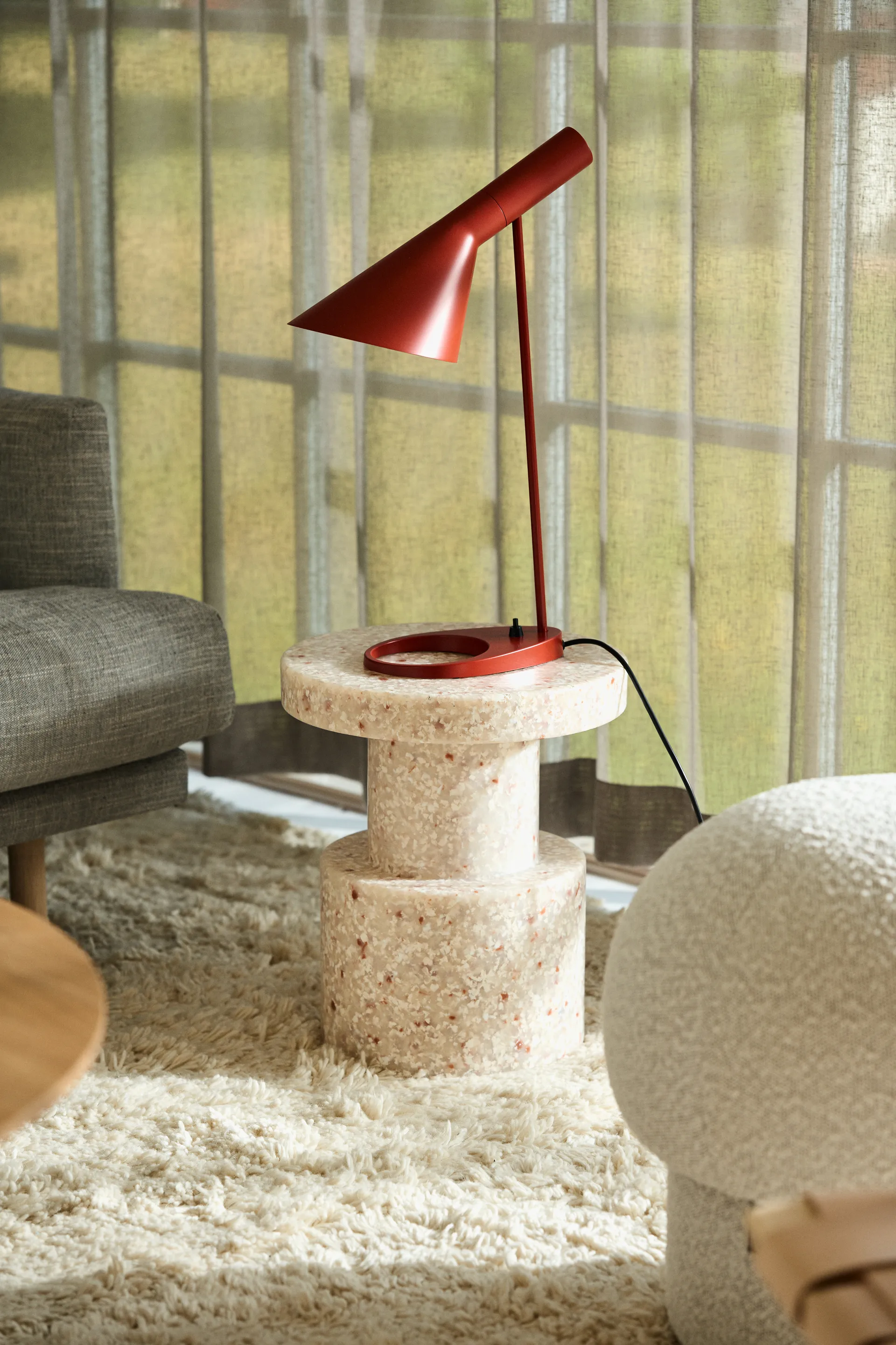 Uno プーフ Ø50 cm, Cream Design House Stockholm | デザインハウス ストックホルム