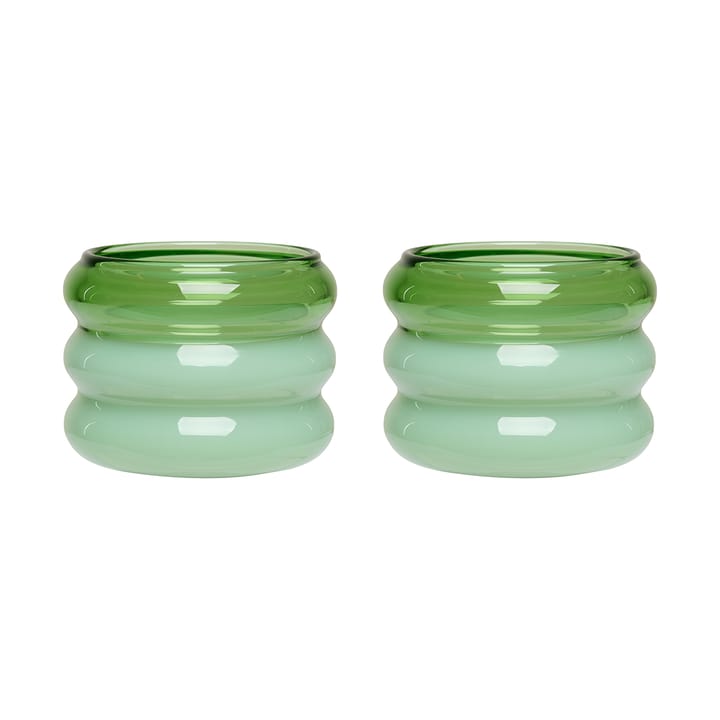 Bubble ティーライトホルダー Ø5,6 cm 2個, Green-milky green Design Letters | デザインレターズ