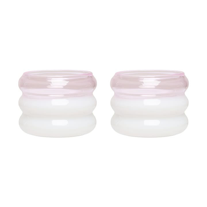 Bubble ティーライトホルダー Ø5,6 cm 2個 - Milky white-pink - Design Letters | デザインレターズ