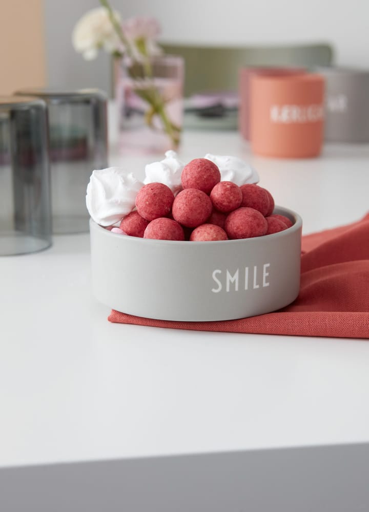 Design Letters スナックボウル Ø12 cm, Smile-grey Design Letters | デザインレターズ