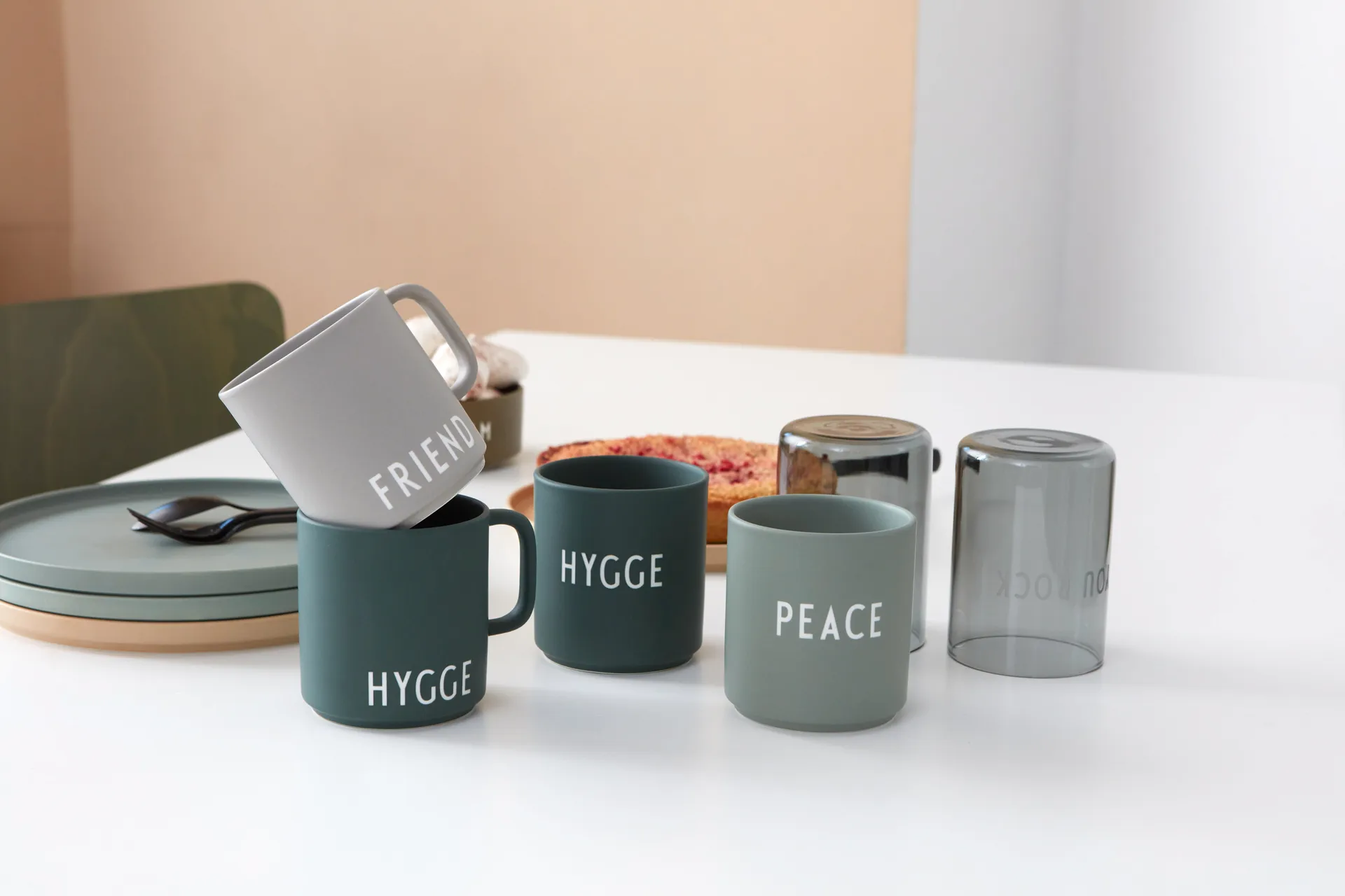 Design Letters フェイバリットカップ ハンドル付き 25 cl, Hygge-dark green Design Letters | デザインレターズ