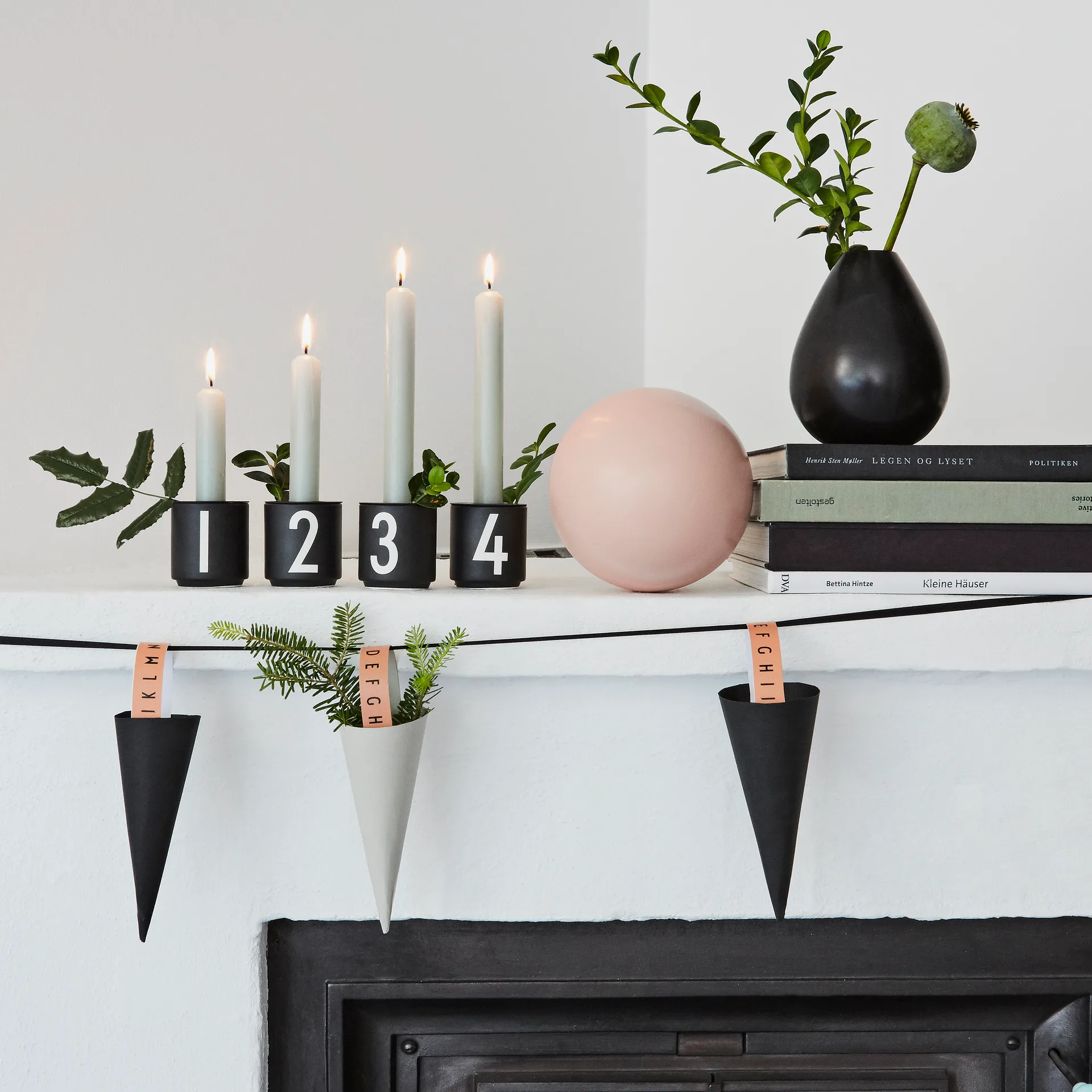 Design Letters エスプレッソカップ 4パック ブラック, Black Design Letters | デザインレターズ