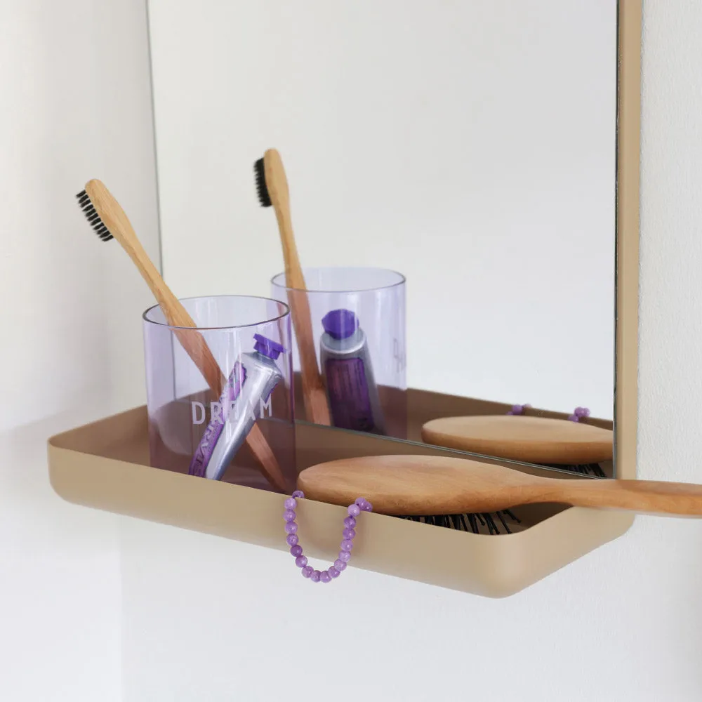 Design Letters 収納付き壁掛けミラー, Beige Design Letters | デザインレターズ