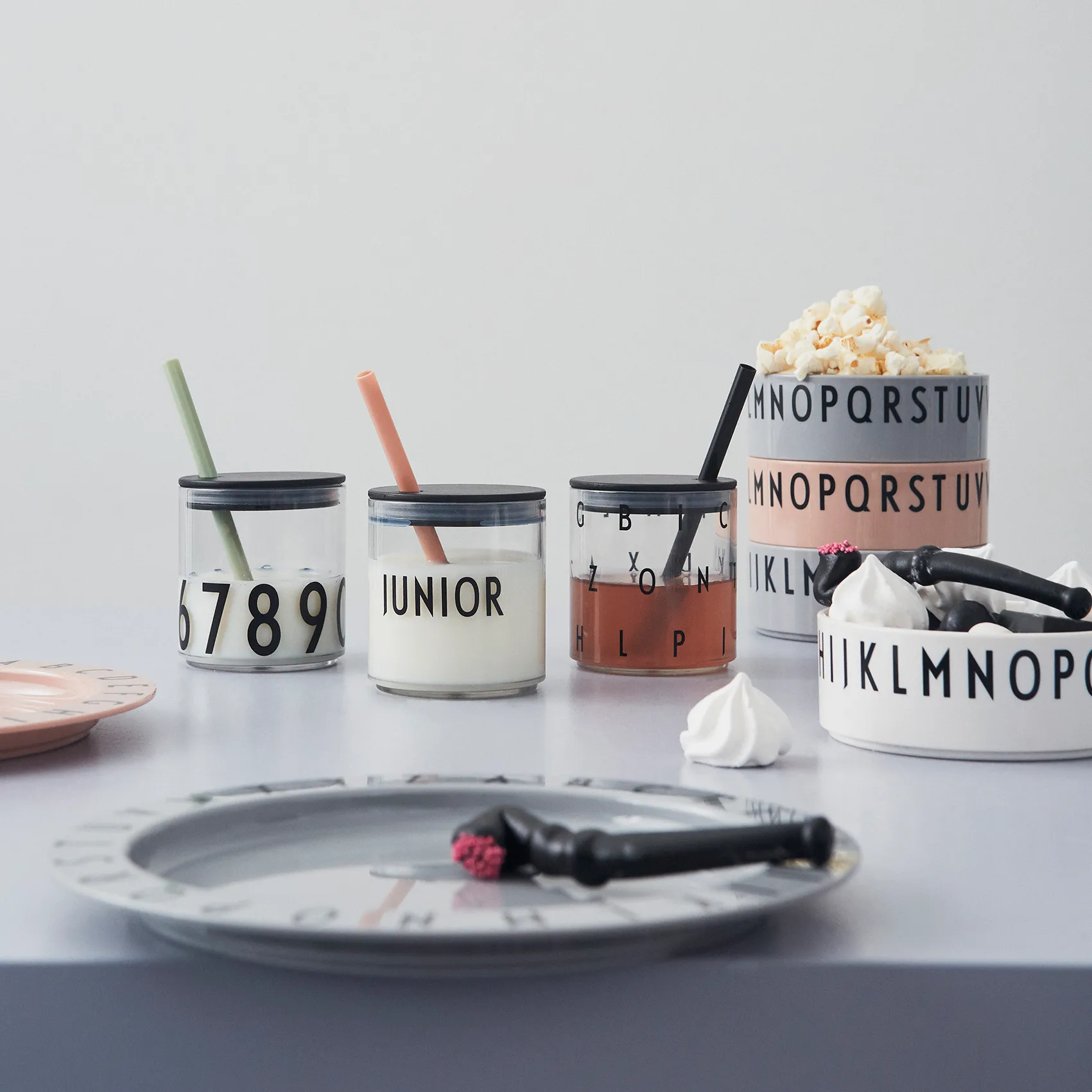 Design Letters 蓋付きストロー, Black Design Letters | デザインレターズ