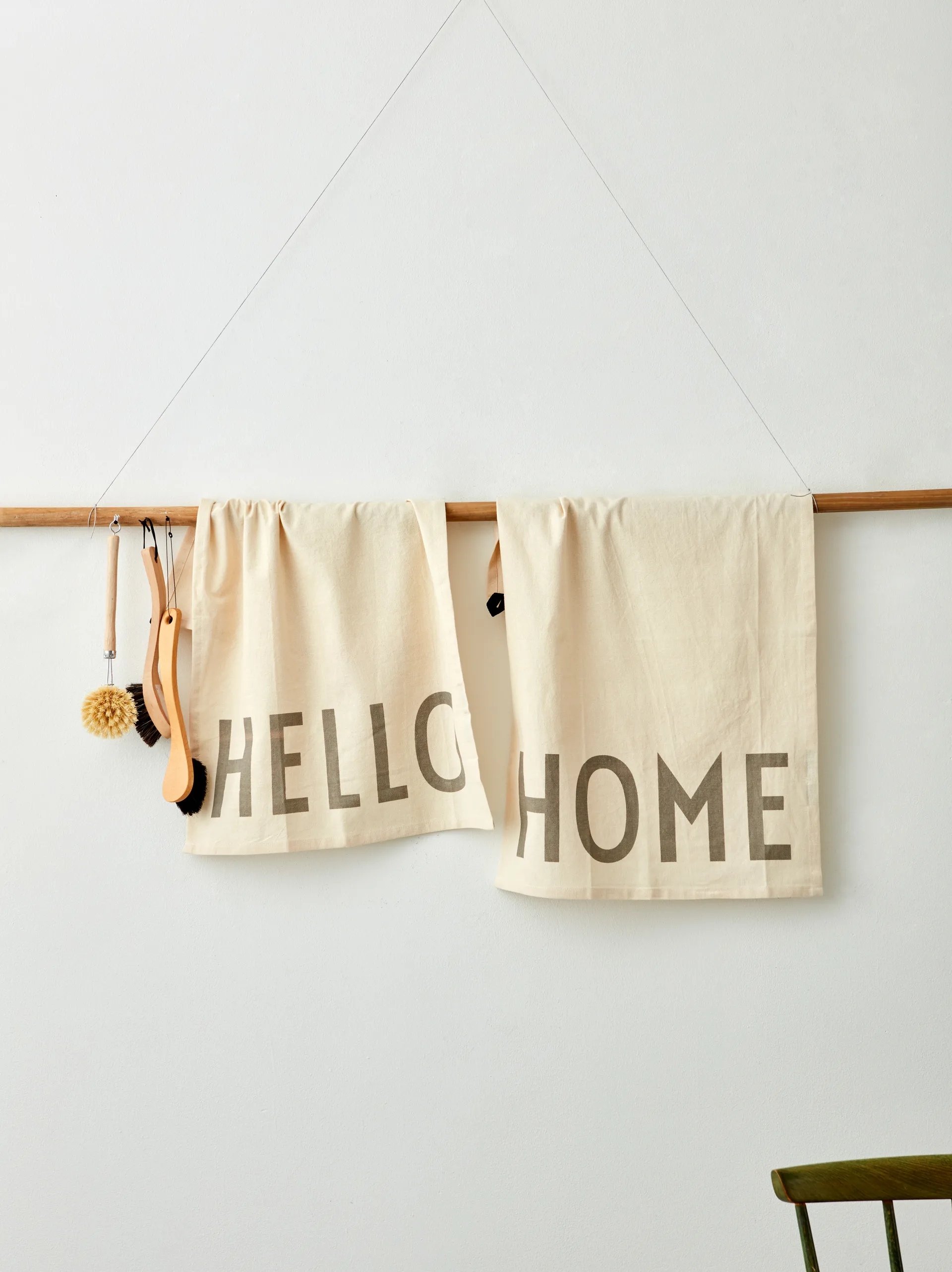 Design Letters キッチンタオル favourite 2ピース, Hello-home-off white Design Letters | デザインレターズ