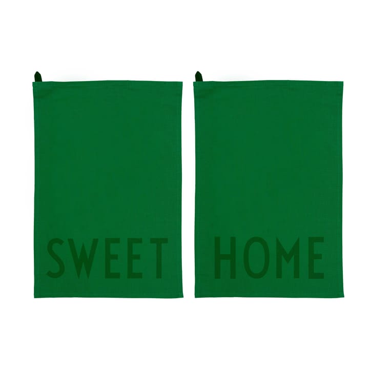 Design Letters キッチンタオル favourite 2ピース - Sweet-home-green - Design Letters | デザインレターズ