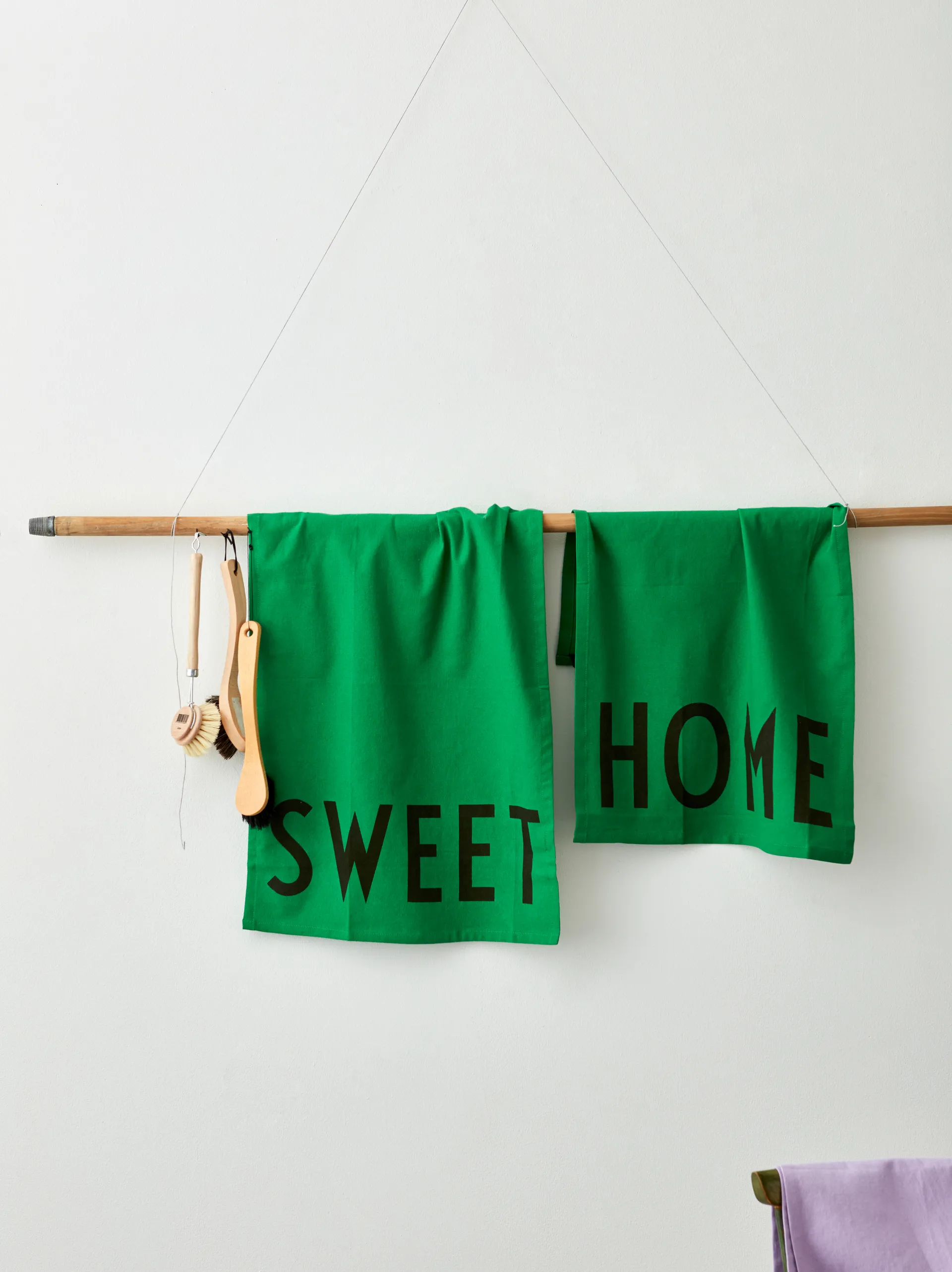 Design Letters キッチンタオル favourite 2ピース, Sweet-home-green Design Letters | デザインレターズ