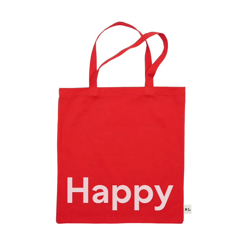 Design Letters トートバッグ, Happy-red Design Letters | デザインレターズ