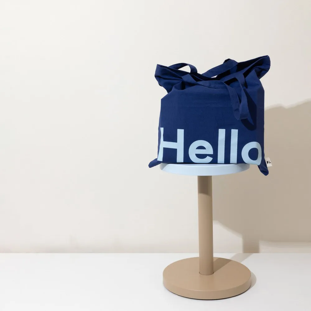 Design Letters トートバッグ, Hello-dark blue Design Letters | デザインレターズ
