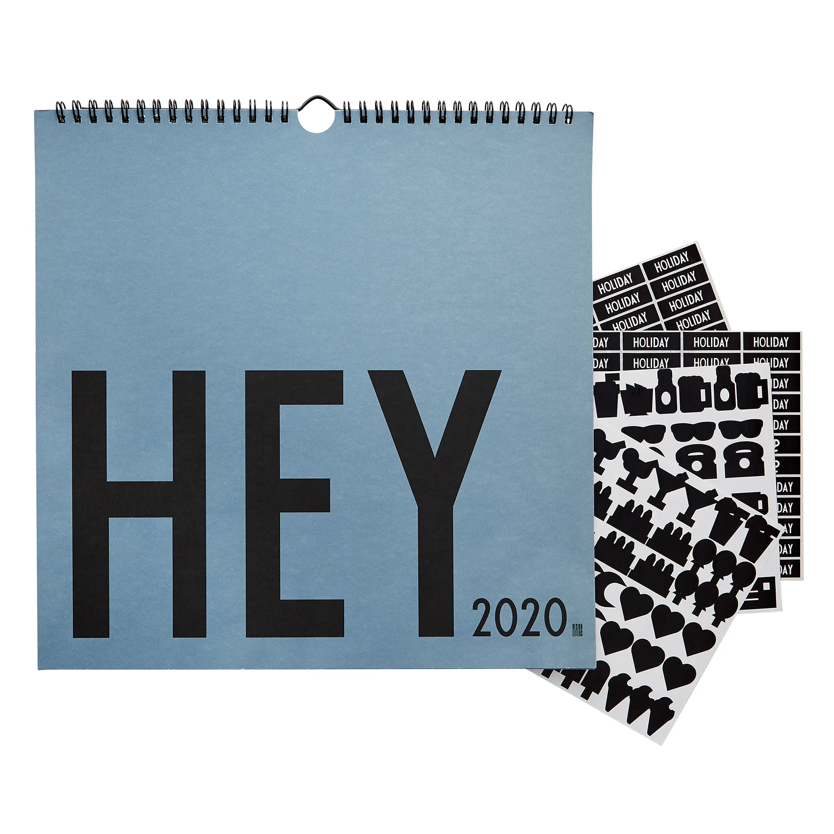 Design Letters wall calendar 2020, Blue Design Letters | デザインレターズ
