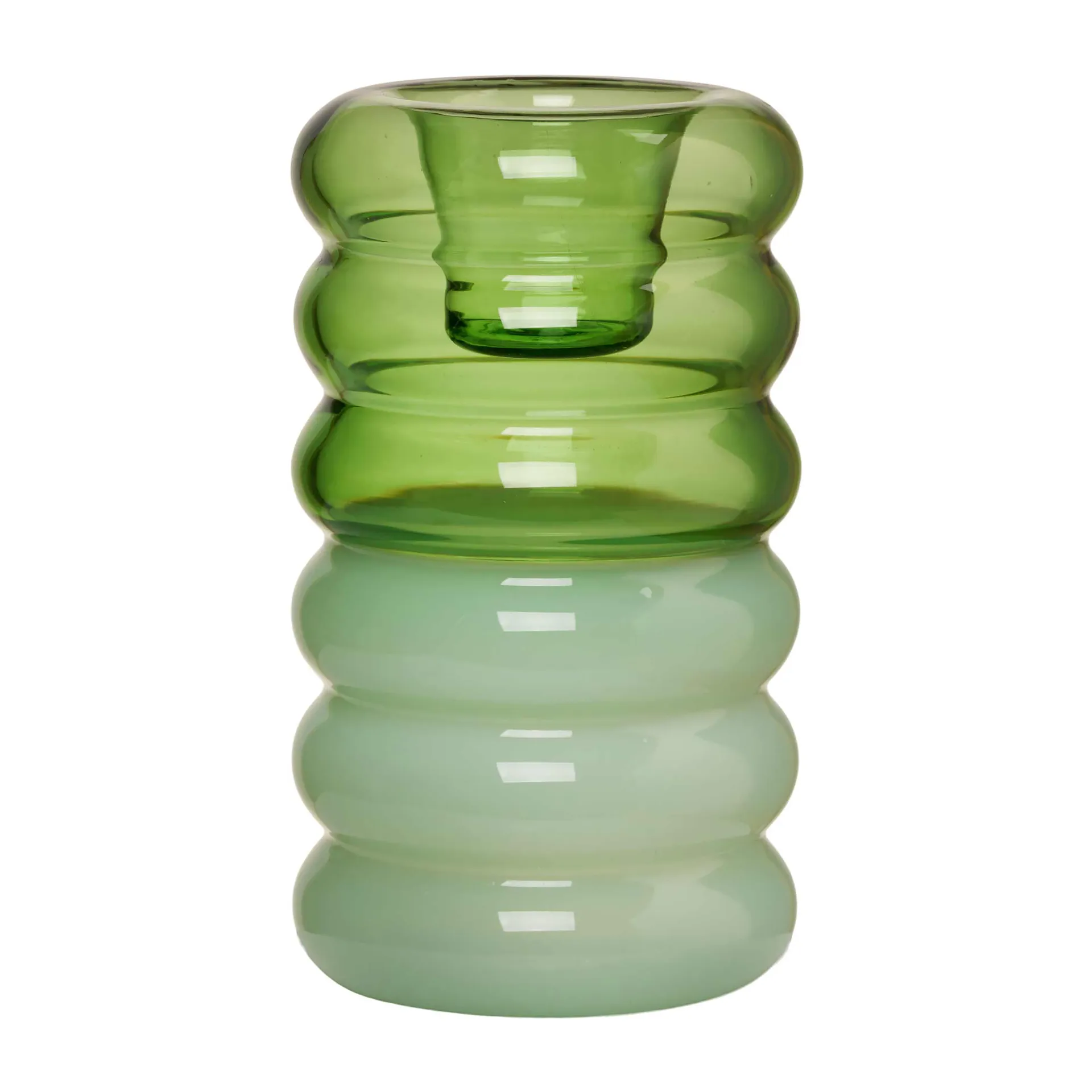 Hoop キャンドルスティック Ø3.5x9 cm, Green-milky green Design Letters | デザインレターズ