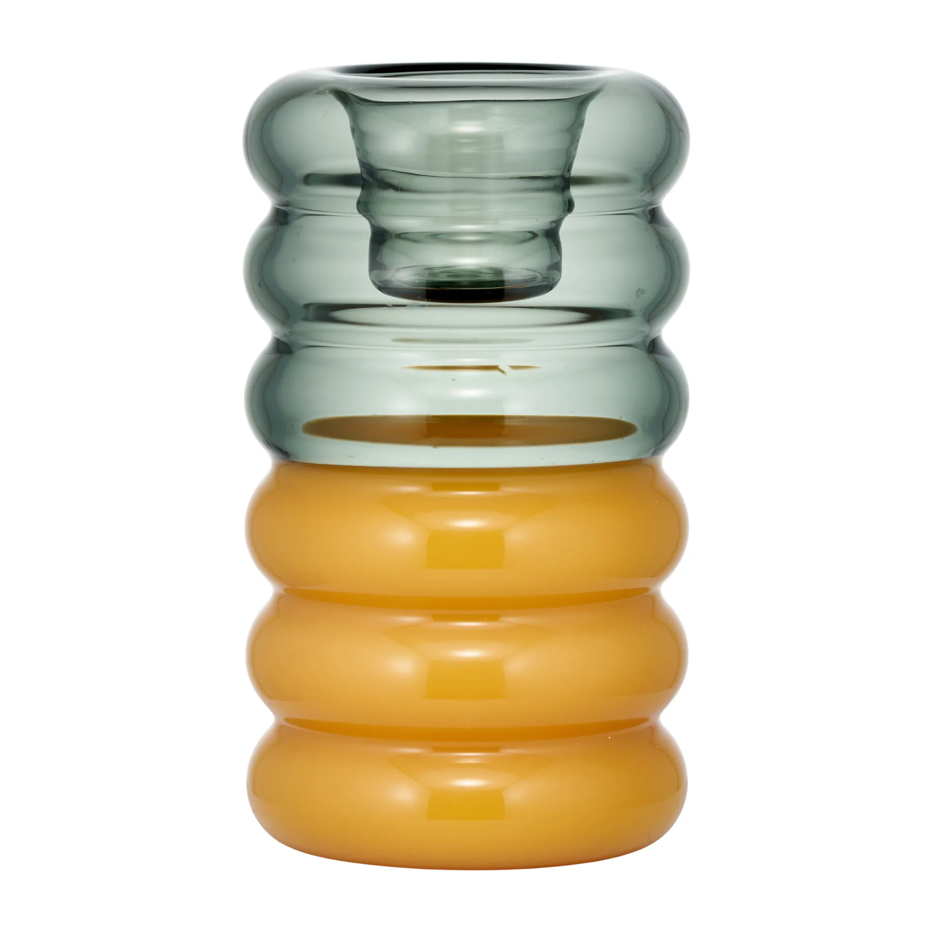 Hoop キャンドルスティック Ø3.5x9 cm, Smoke-milky yellow Design Letters | デザインレターズ