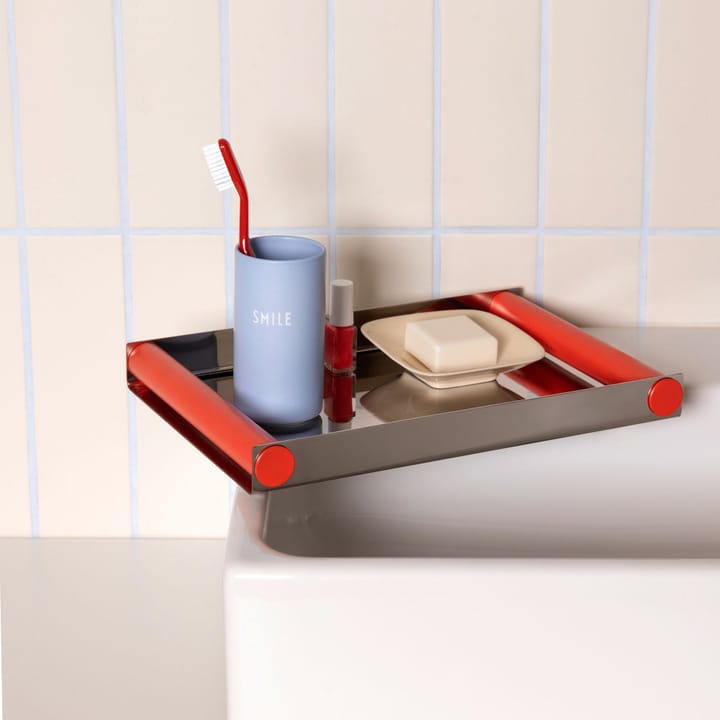 Ray トレイ ディスコトレイ 20.5x30 cm, Red coral, stainless steel Design Letters | デザインレターズ