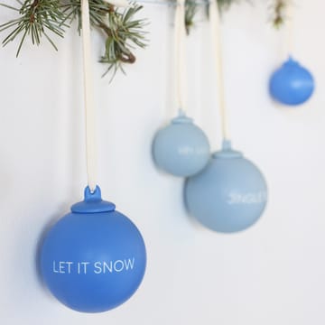 XMAS Stories クリスマスオーメント Ø4 cm 4個セット - Cobalt blue-light blue - Design Letters | デザインレターズ