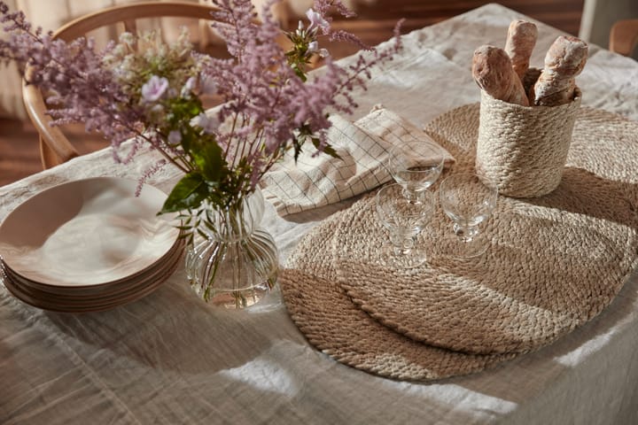 Elin ランチョンマット twist Ø38 cm, Natural-grey Dixie | ディキシー
