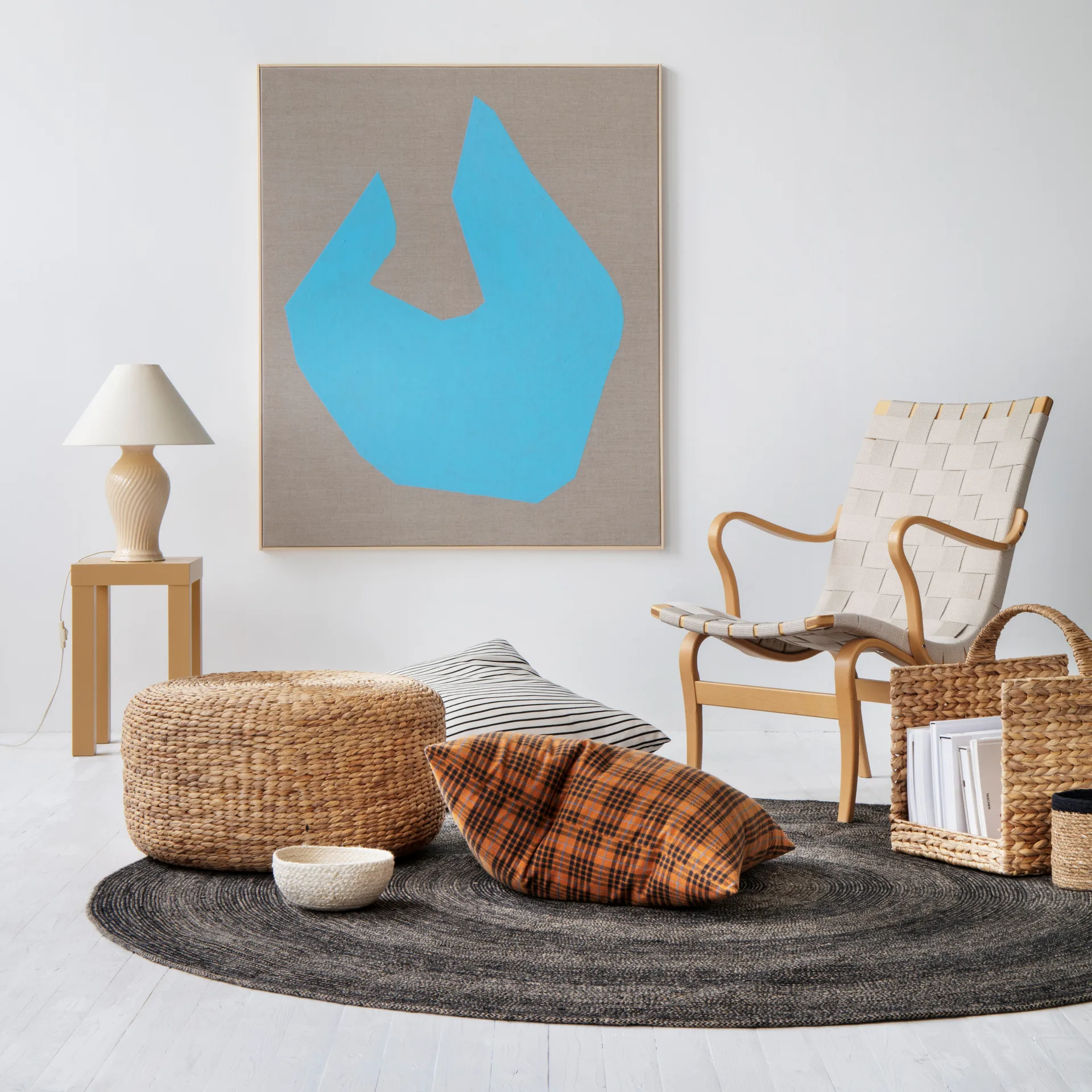 Ella jute ラグ  Ø150 cm, black-nature Dixie | ディキシー