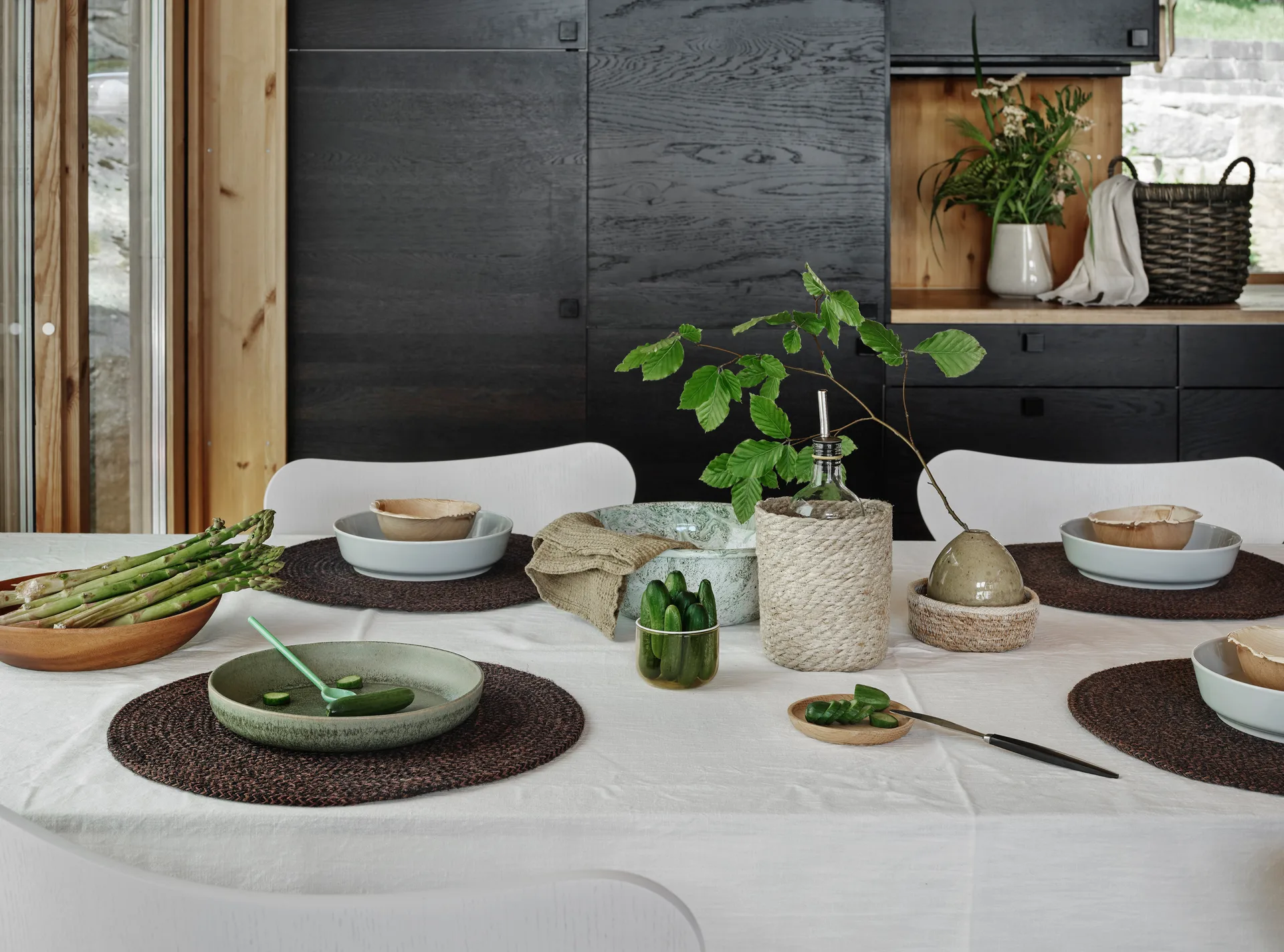 Ella プレートmat Ø38 cm, Brown-black Dixie | ディキシー