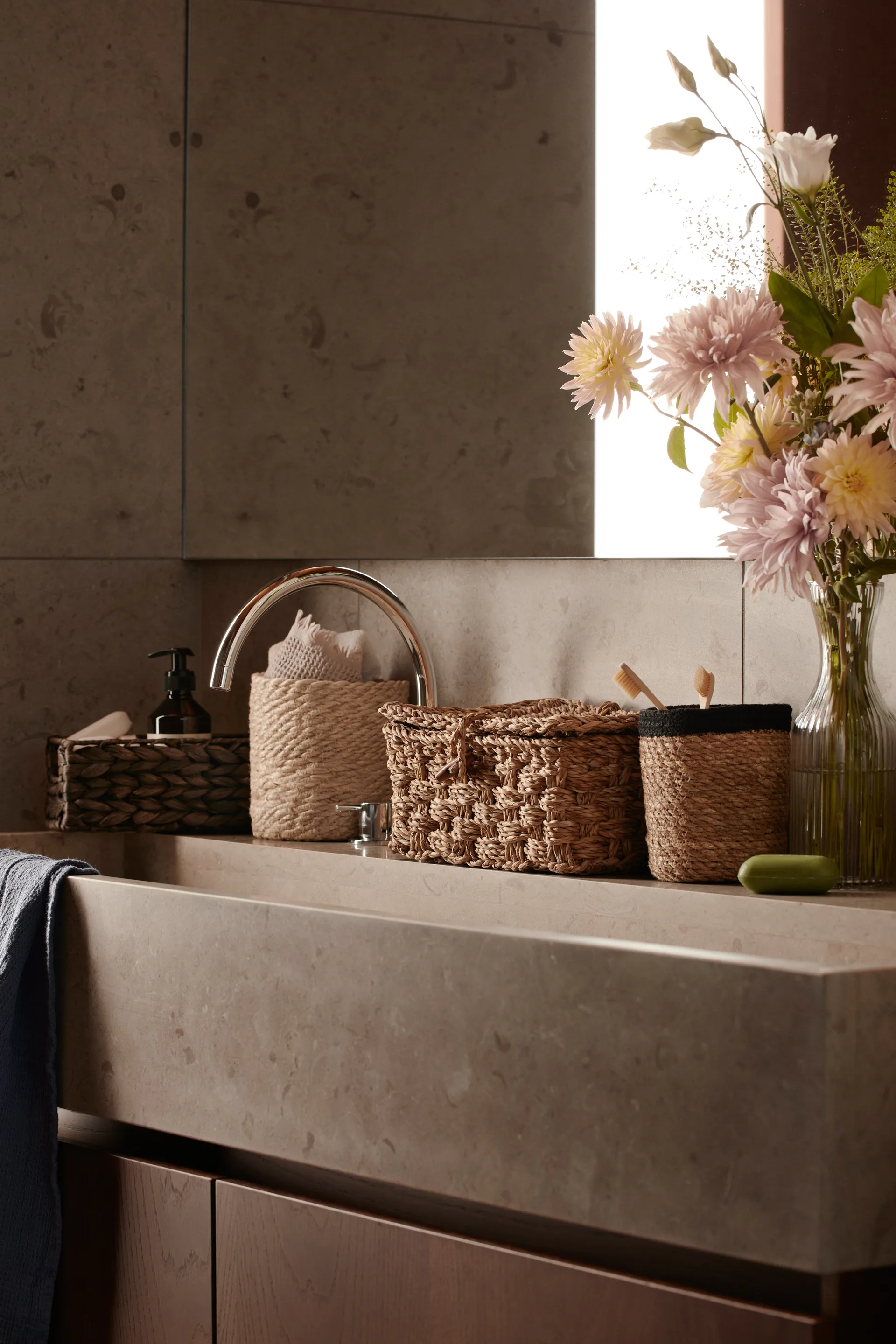 Esther 収納バスケット 2パック, Natural Dixie | ディキシー