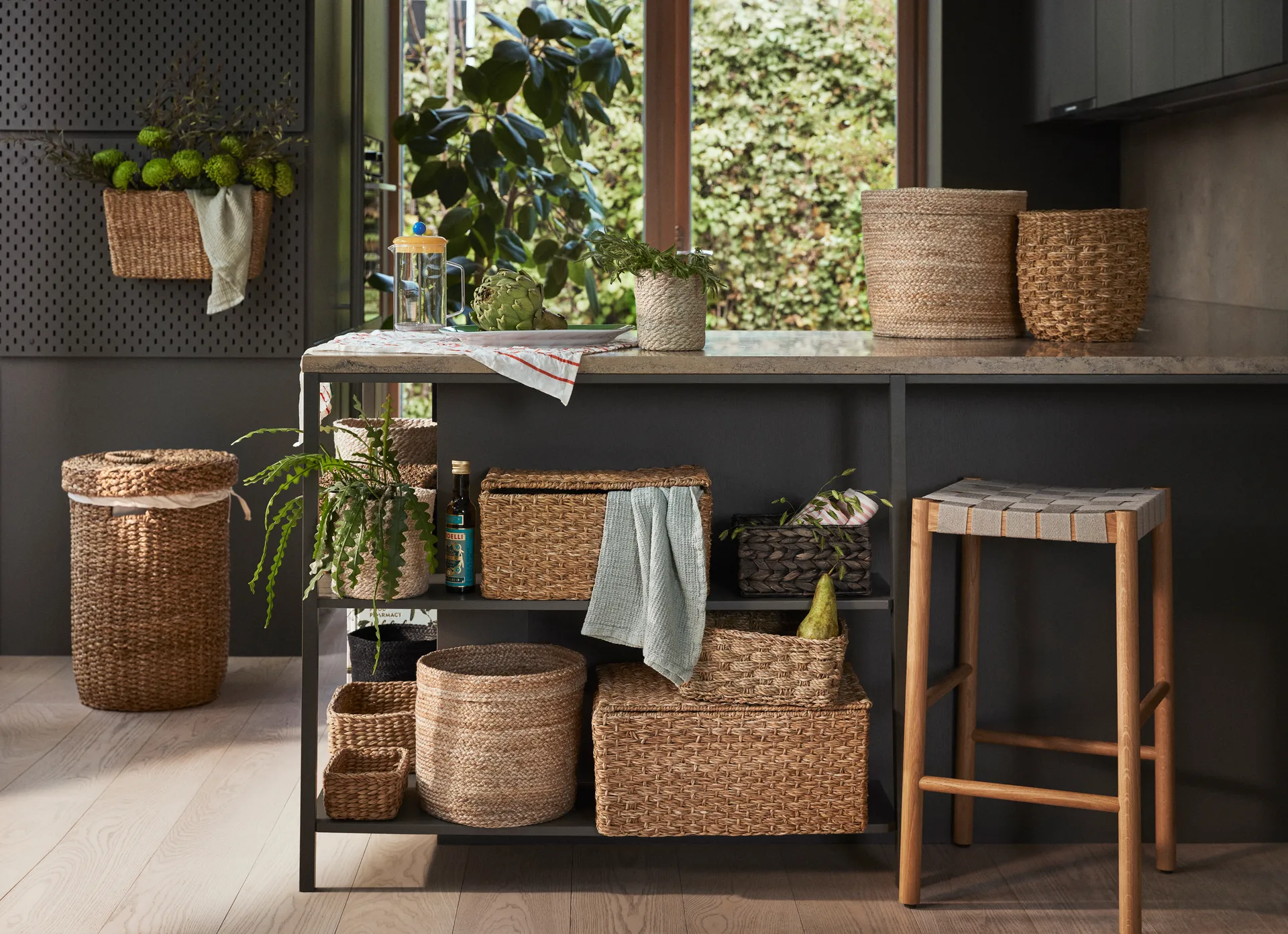 Esther 壁掛け 収納ボックス 40x16x22 cm, Natural Dixie | ディキシー