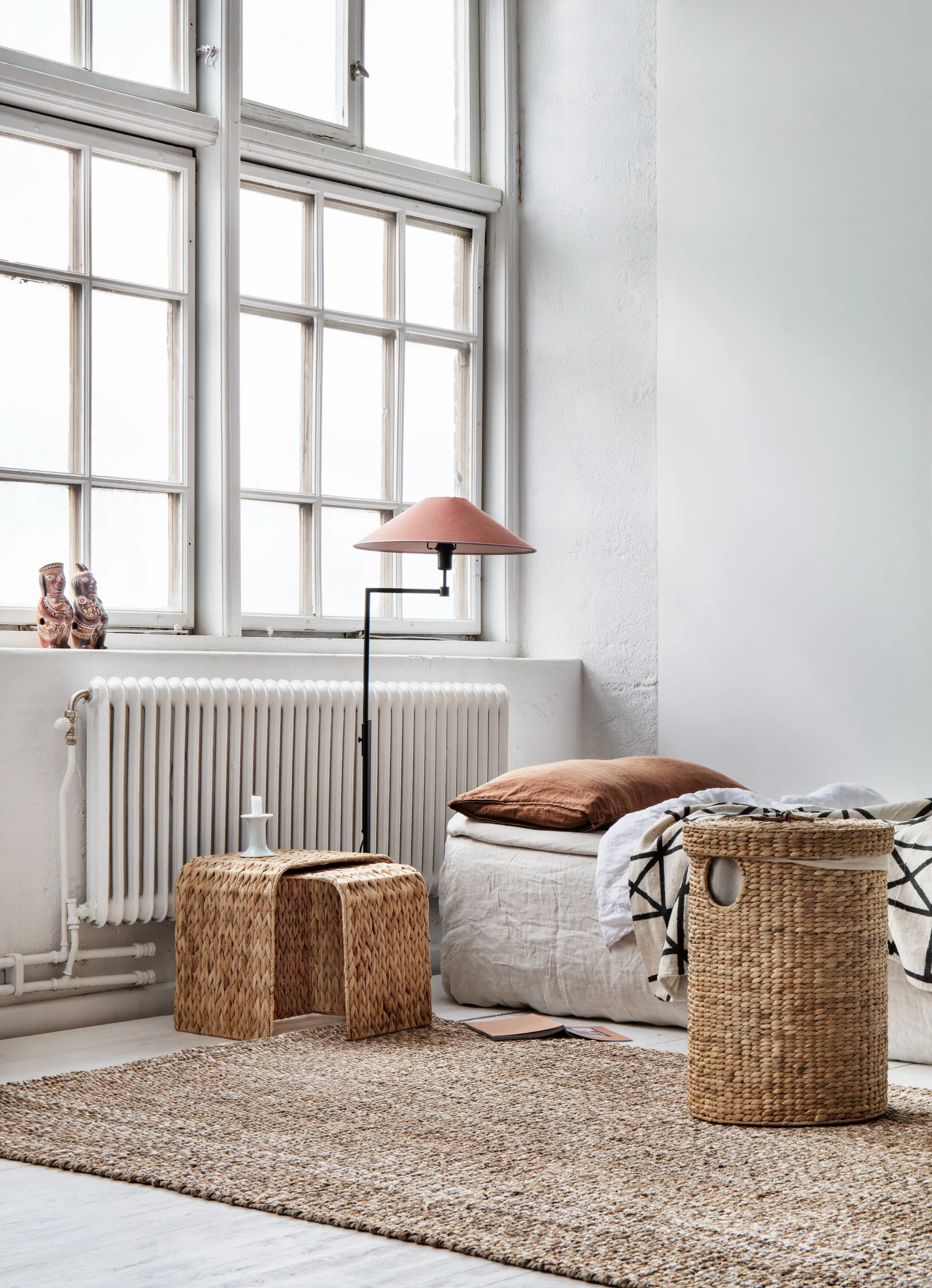 Lily ランドリーバスケット ラウンド 2点セット, Natural Dixie | ディキシー