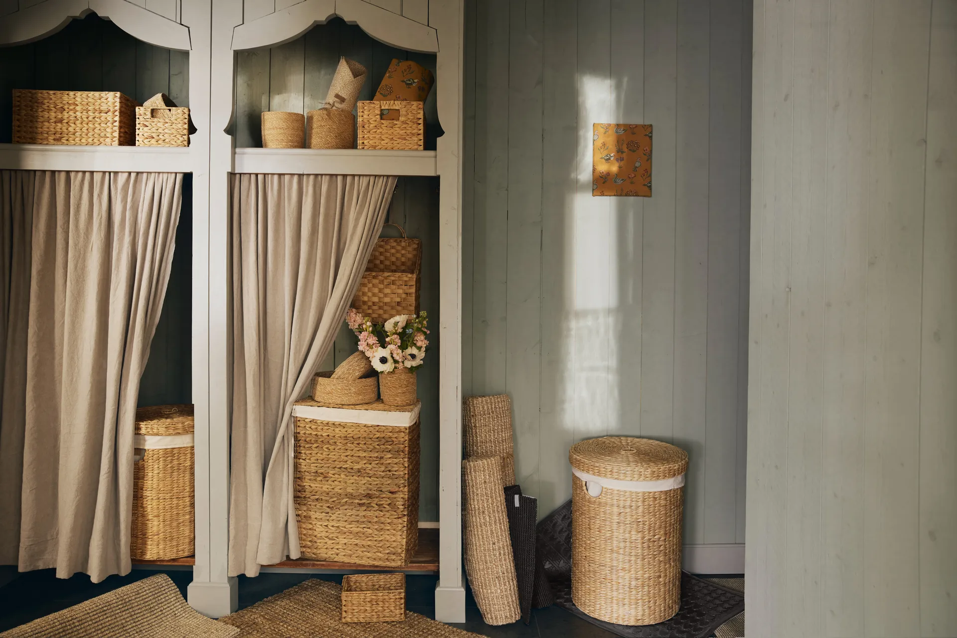 Lily ランドリーバスケット ラウンド 2点セット, Natural Dixie | ディキシー