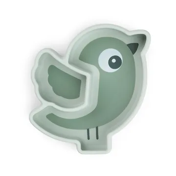 Birdee Stick&Stay 子供用プレート Ø12 cm - Green - Done by deer