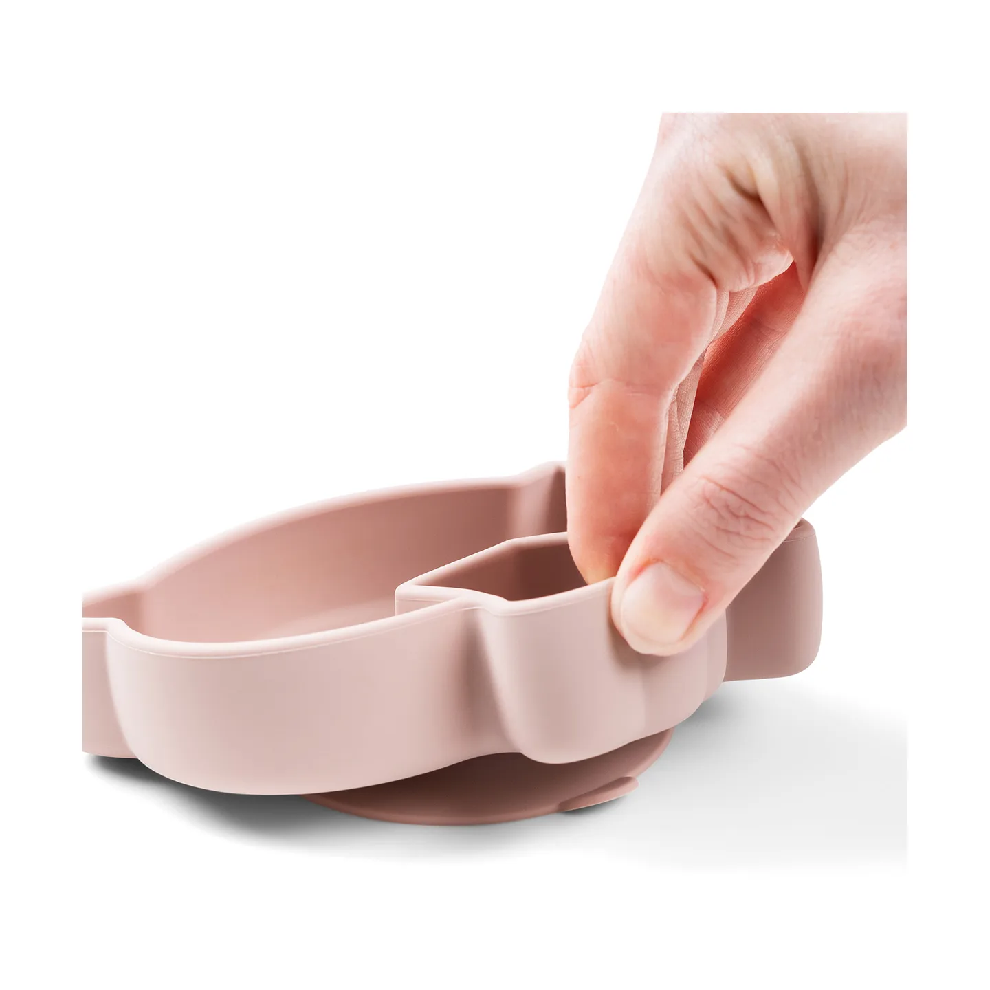 Birdee Stick&Stay 子供用プレート Ø12 cm, Powder Done by deer