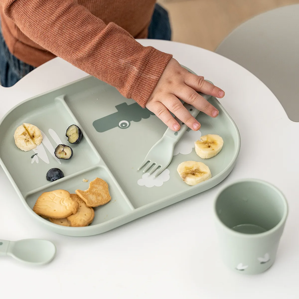 Croco フーディー ミニマグ 130 ml, Green Done by deer