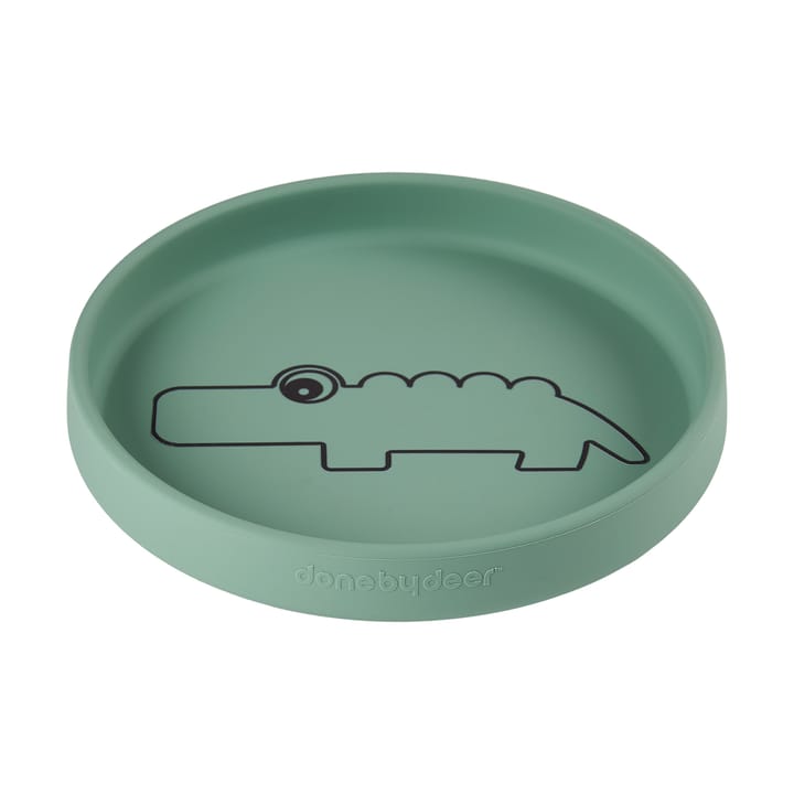 Croco 子供用プレート Ø17.5 cm - Green - Done by deer